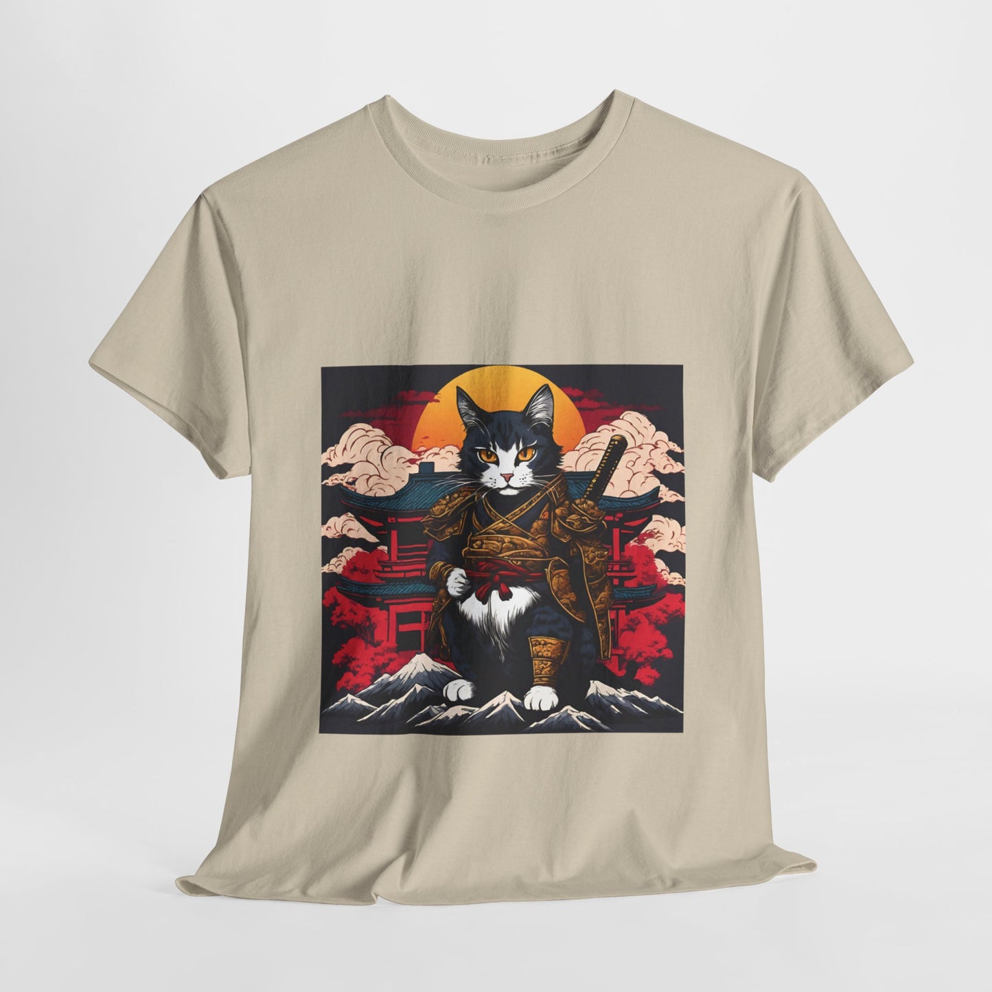 Samurai Cat Cartoon Anime - Flashlander Gym Shirt