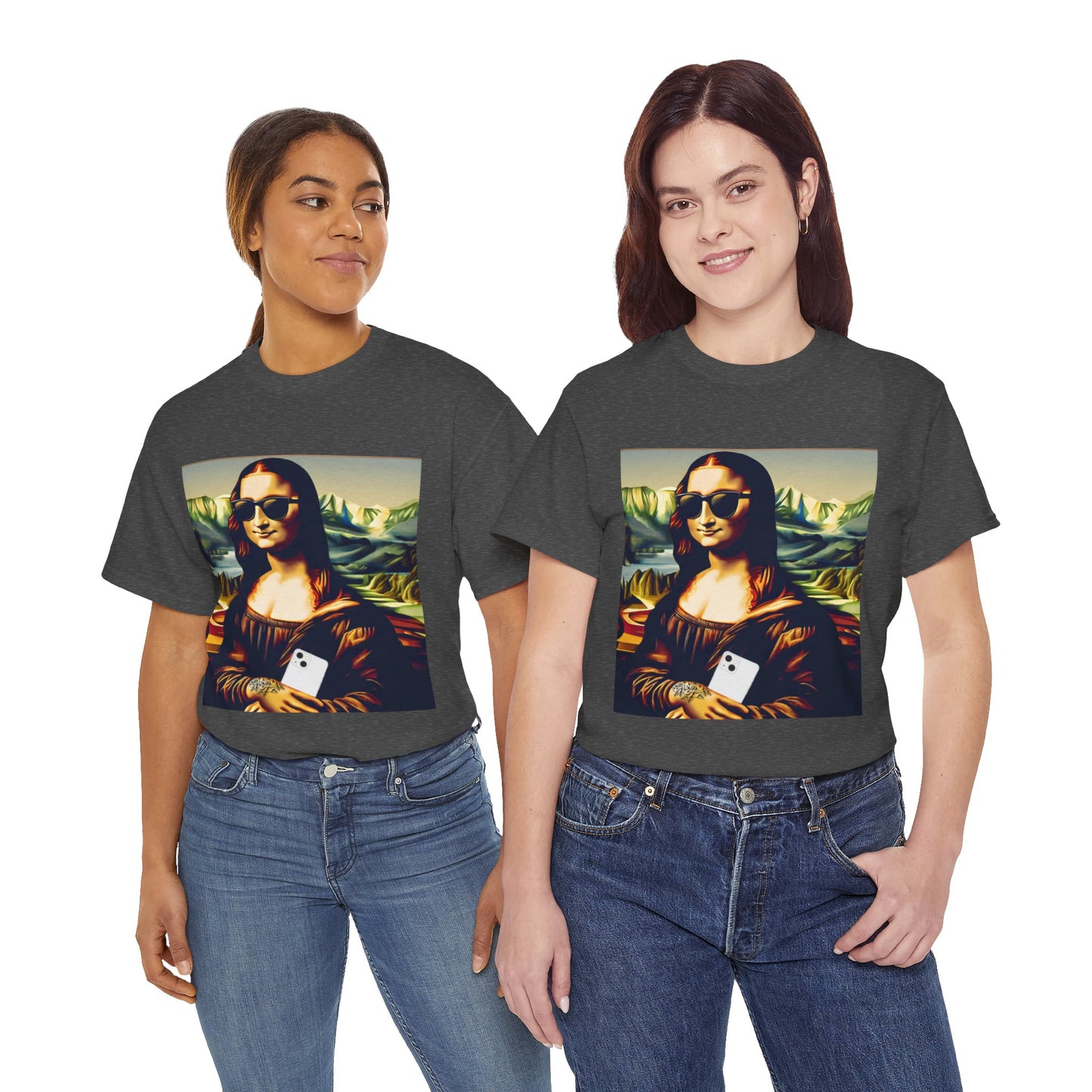 Funny modern Mona Lisa - Flashlander Gym Shirt