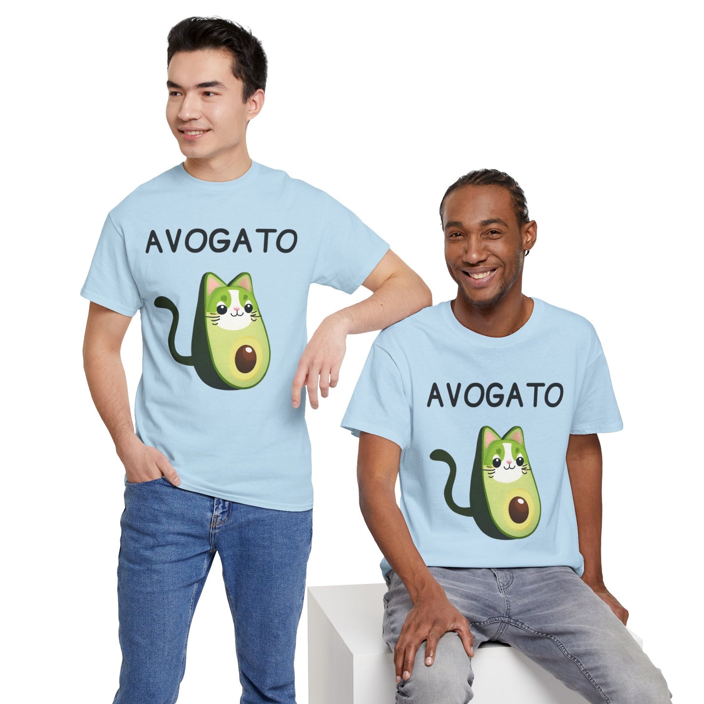 Avogato Funny Avocado Cat Face - Flashlander Gym Shirt