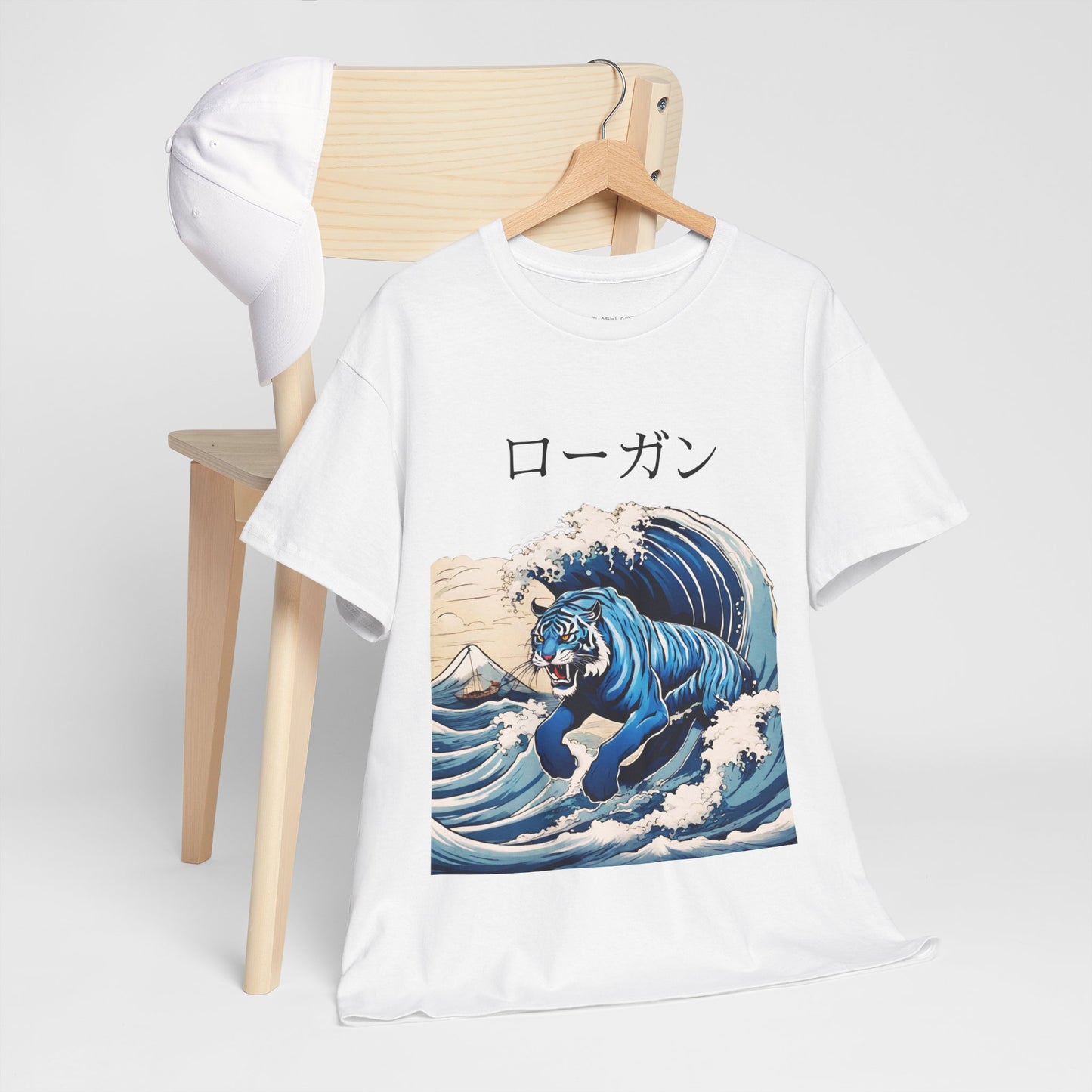 Tiger in Japanese Waves - Custom Japanese Name Flashlander Gym Shirt