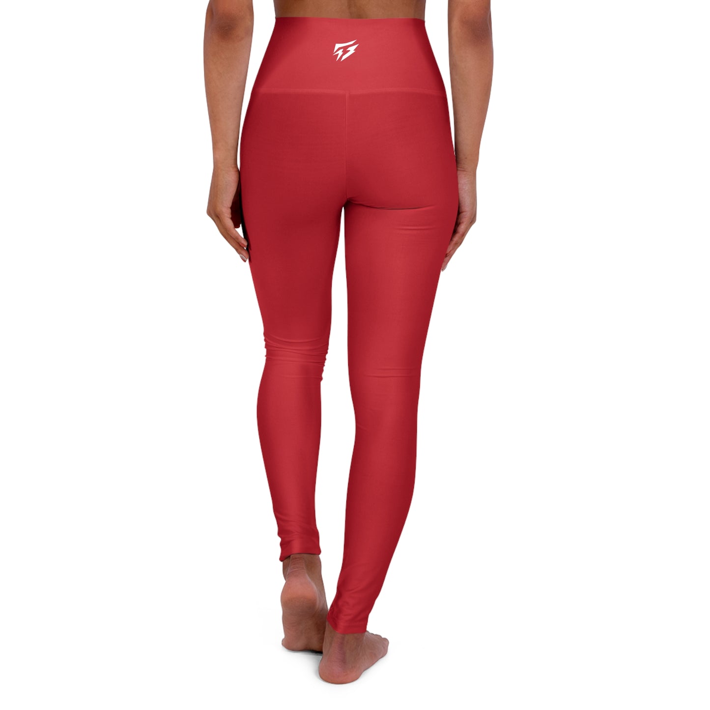 Flashlander Sportswear Zen High Waisted Yoga Leggings Dark Red (AOP) B