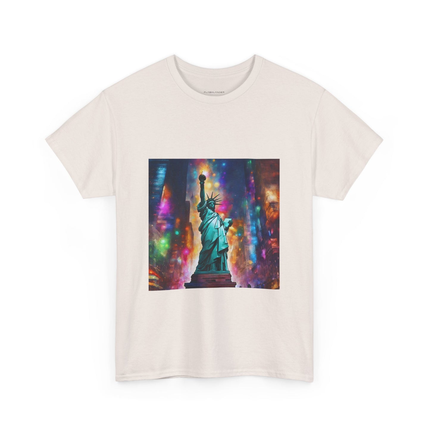 The Statue of Liberty in the Heart of New York Graphic Tee Flashlander