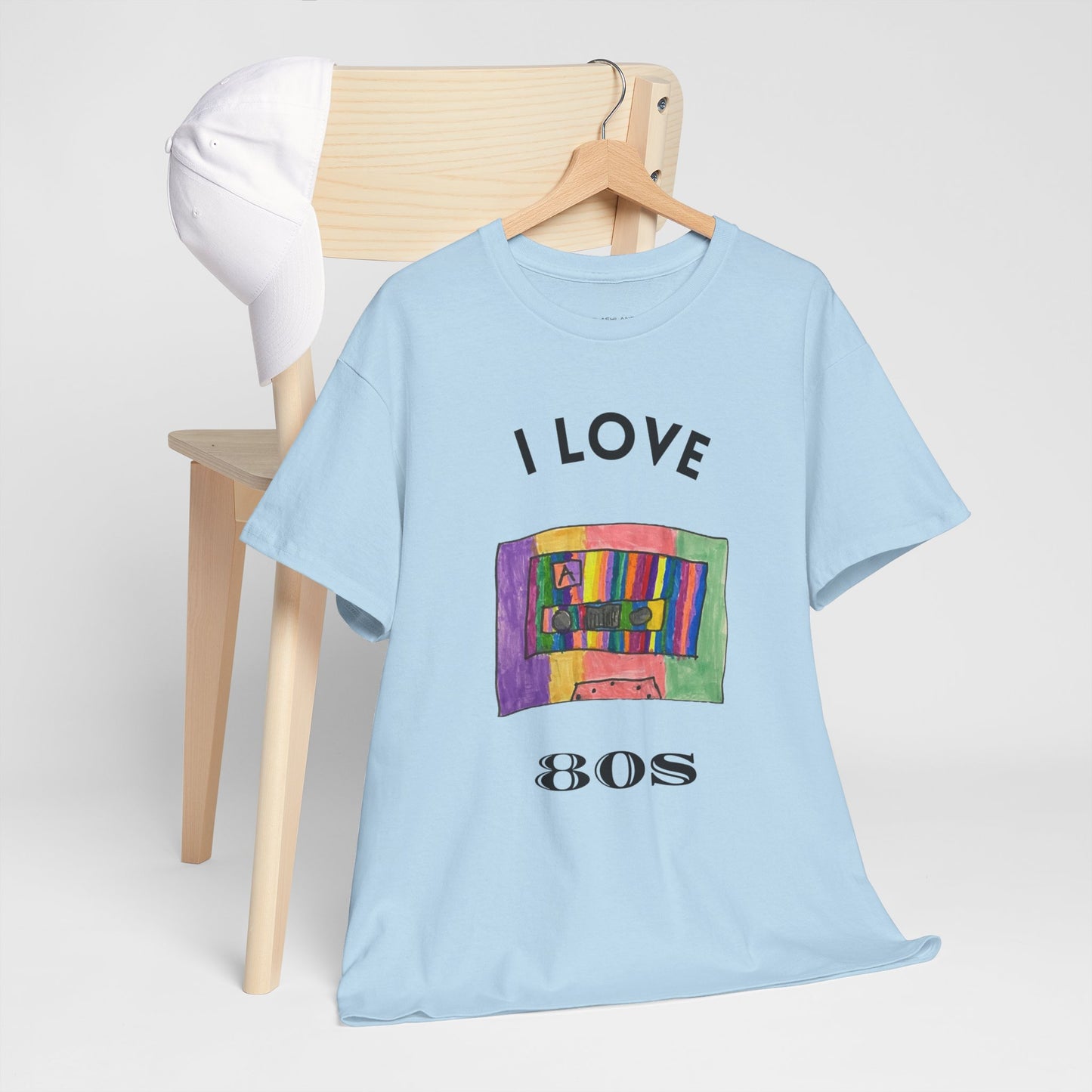 Retro Vibes Art Pop Cassette Tape I Love 80's - Flashlander Gym Shirt