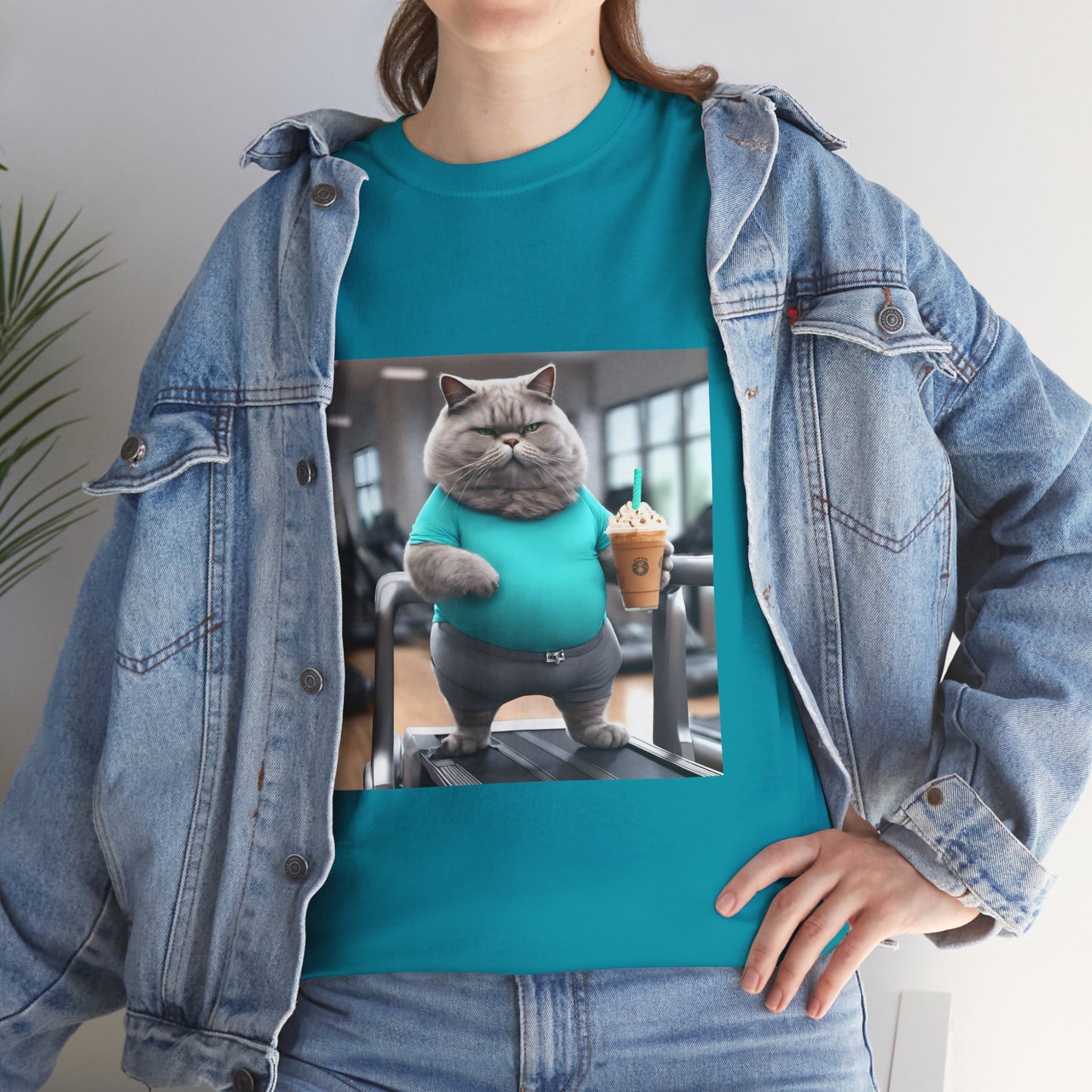 Funny Fat Cat On The Treadmill - Flashlander Gym Shirt