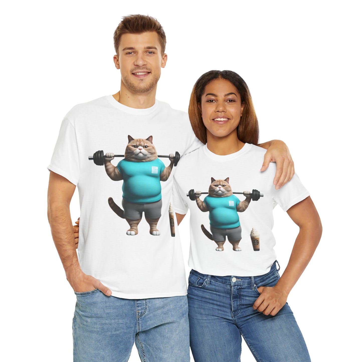 Funny Fat Cat Lifting - Flashlander Gym Shirt