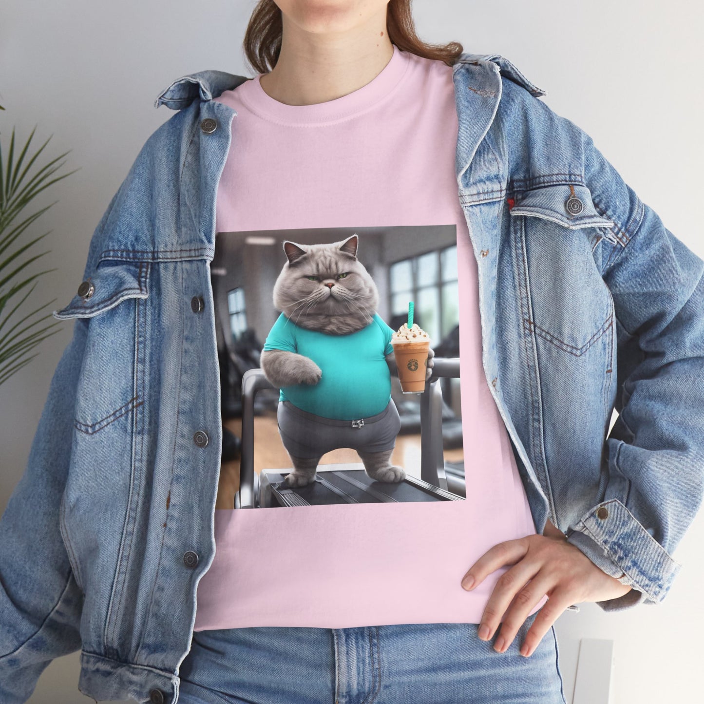 Funny Fat Cat On The Treadmill - Flashlander Gym Shirt