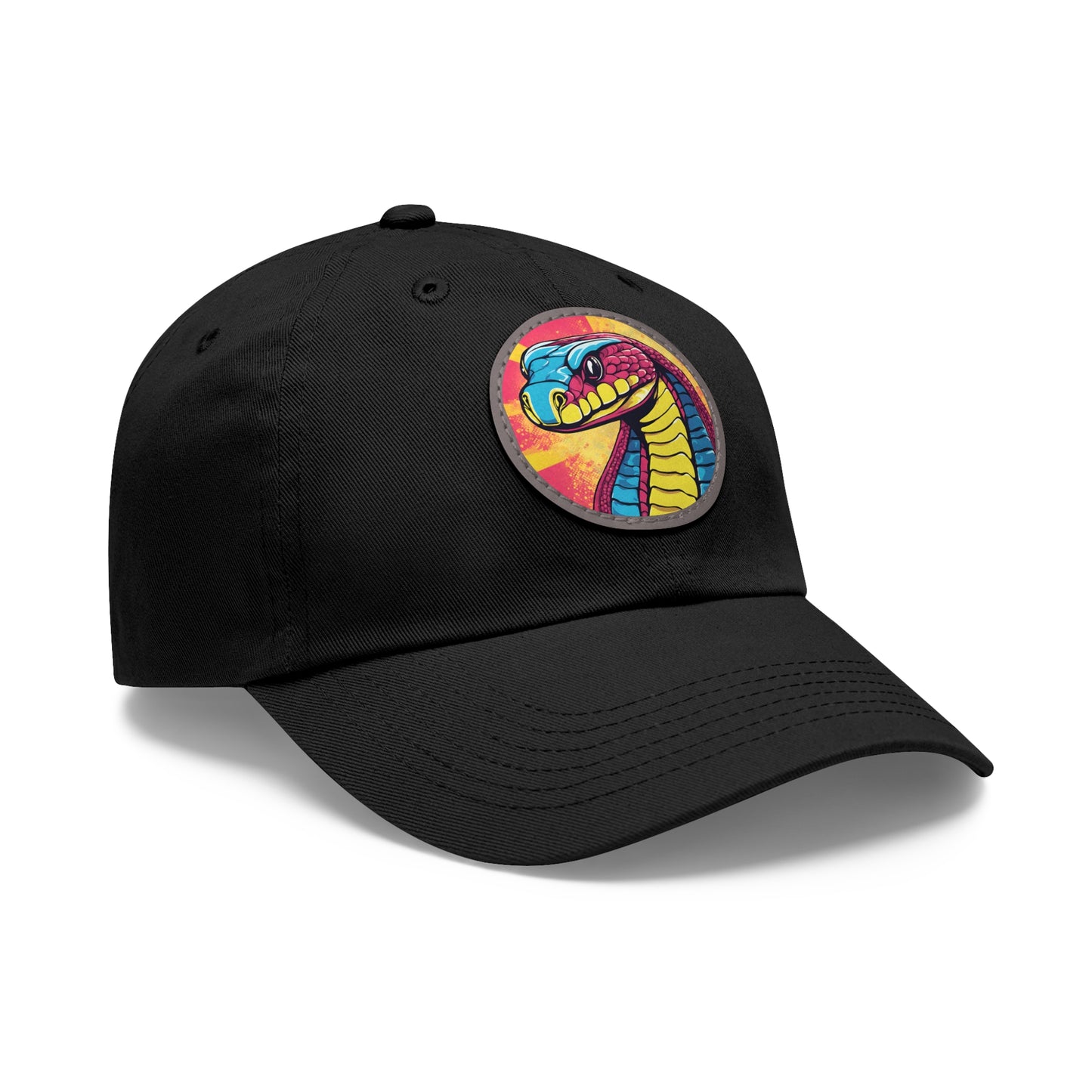 Cobra Hat Cobra Cap Cobra Kai Cobra Snake Art Pop Dad Hat with Patch (Round) Baseball Black Mamba Cap Snake Cap Snake Hat Custom Cap Flashlander