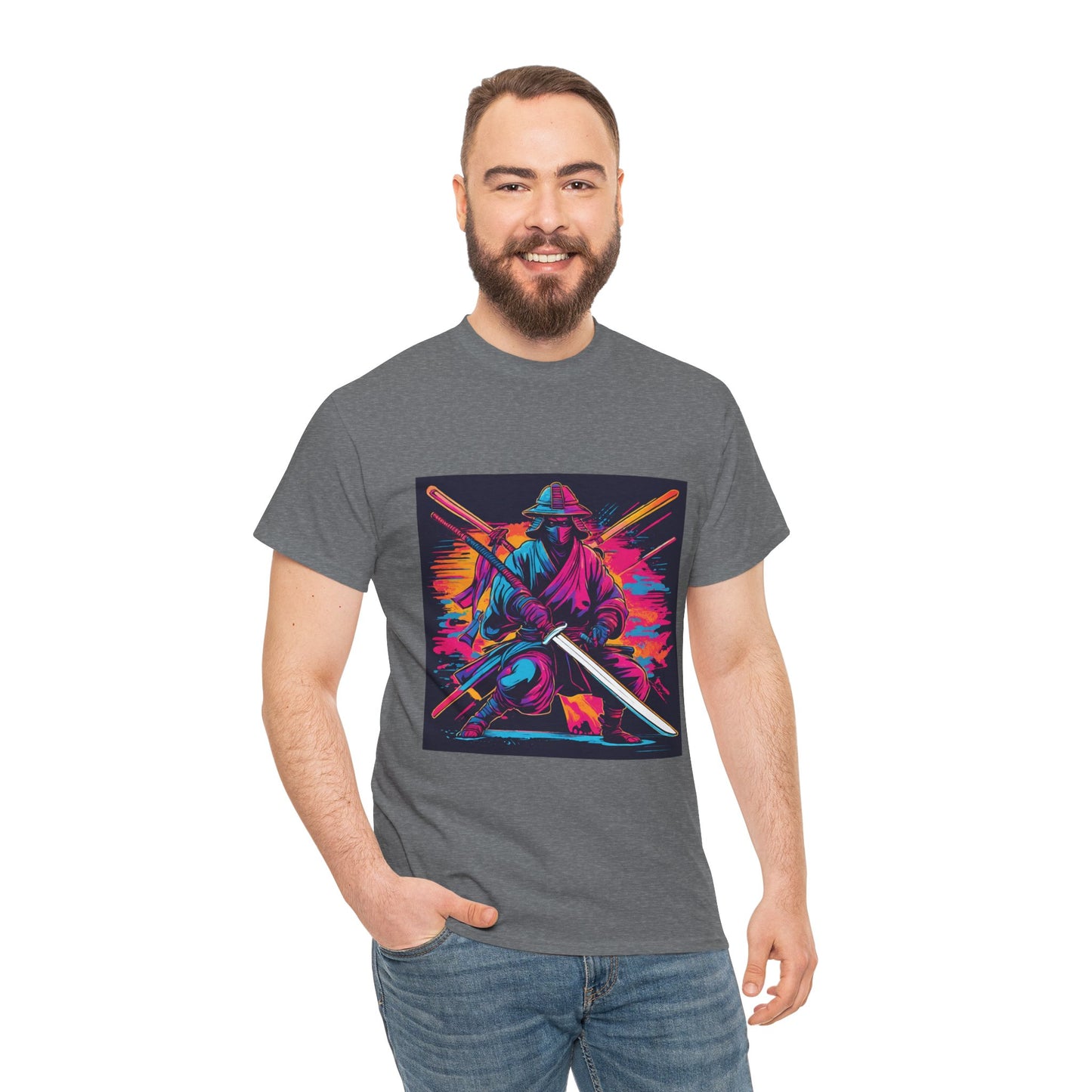 Samurai Warrior Sunset - Flashlander Gym Shirt