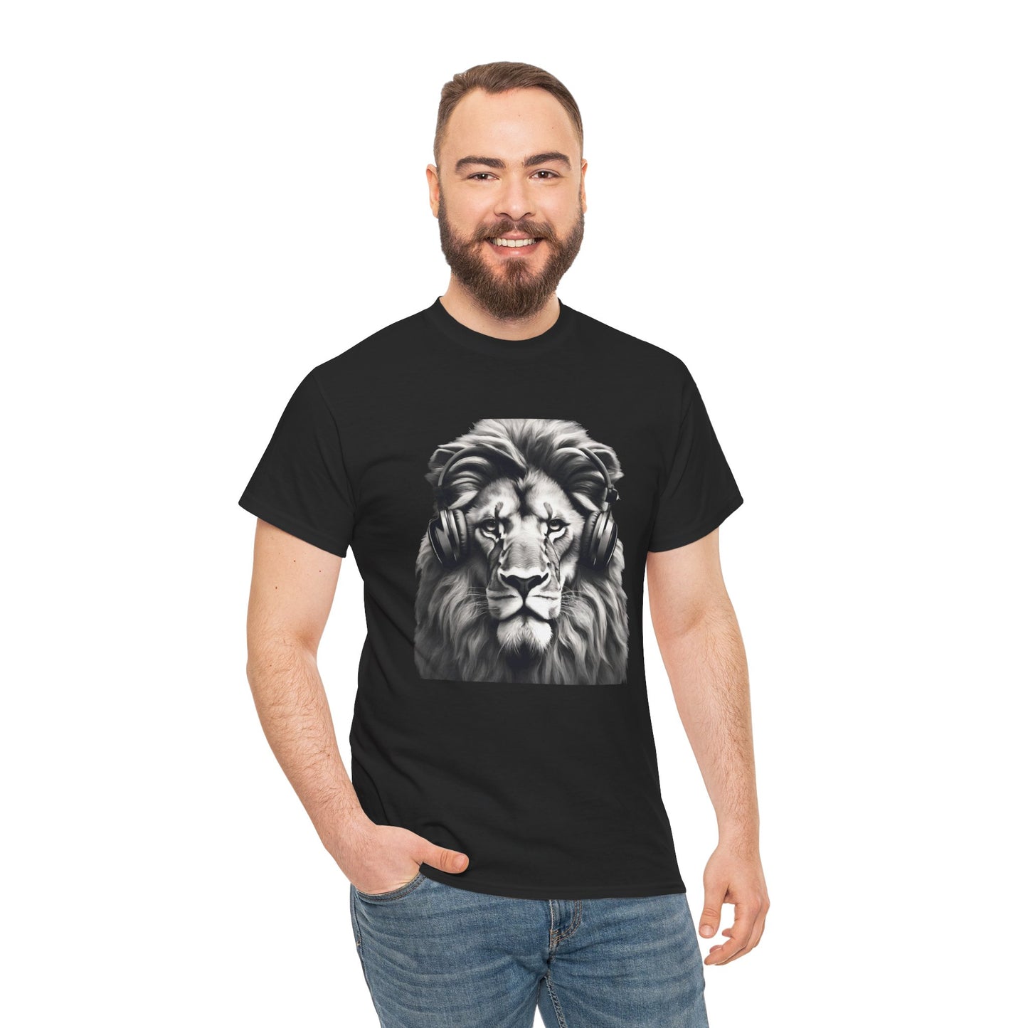 Lion Training with Headphones - Flashlander Gym Shirt