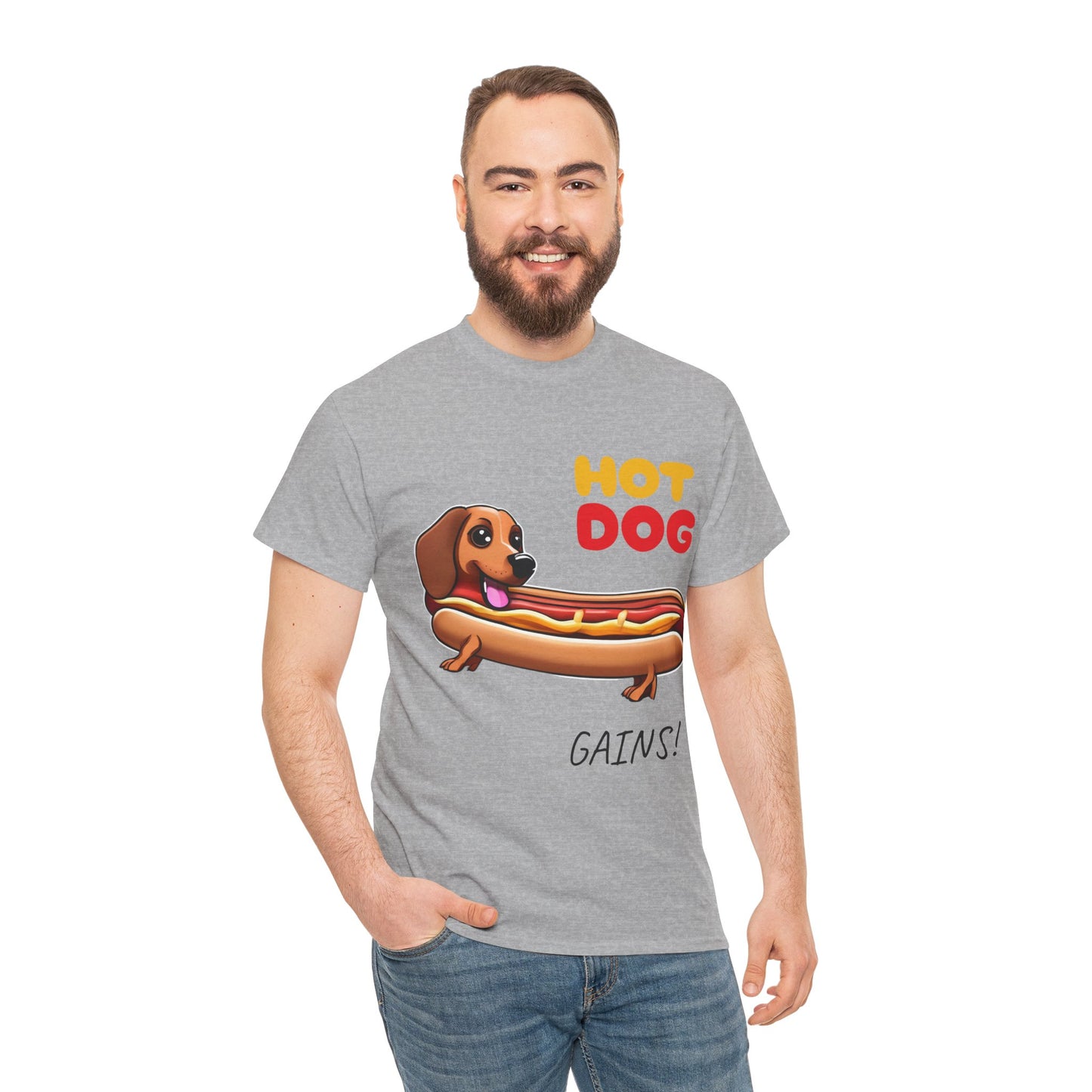 Hot Dog Gains Dachshund Dog - Flashlander Gym Shirt