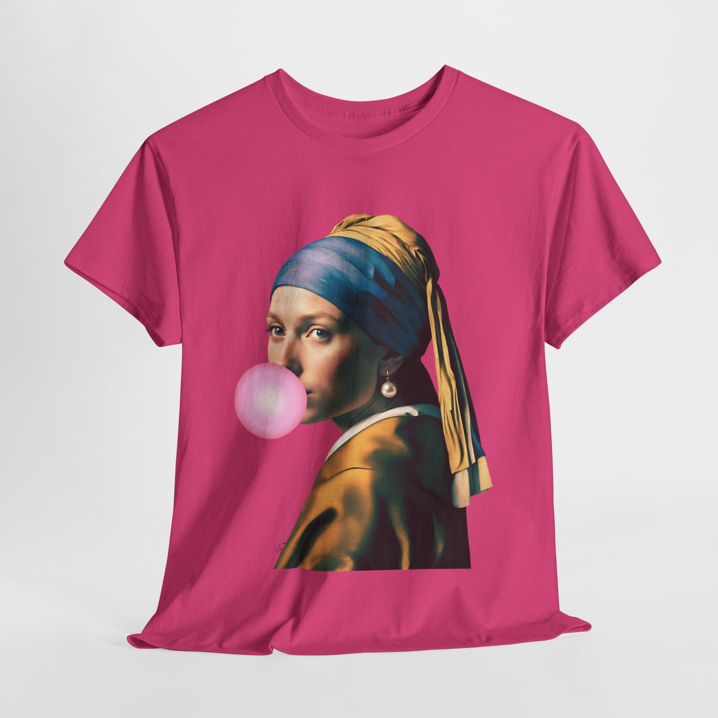 Bubble Gum Girl with a Pearl Earring Johannes Vermeer - Flashlander Gym Shirt