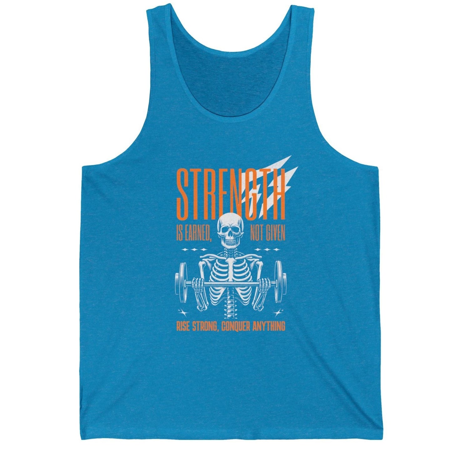 Skeletor Bodybuilding Strength Gym Tank Flashlander Cotton Unisex Charcoal Black