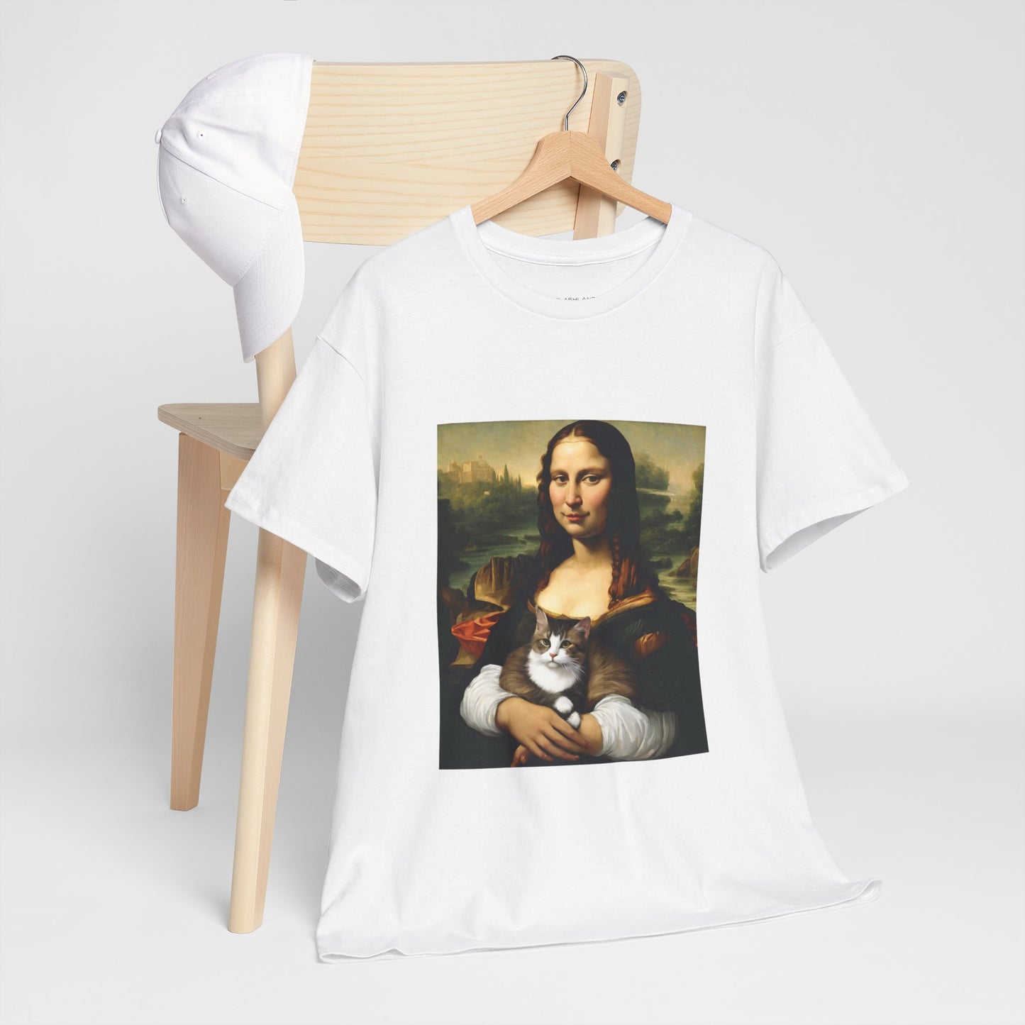 Mona Lisa with Cat - Flashlander Gym Shirt