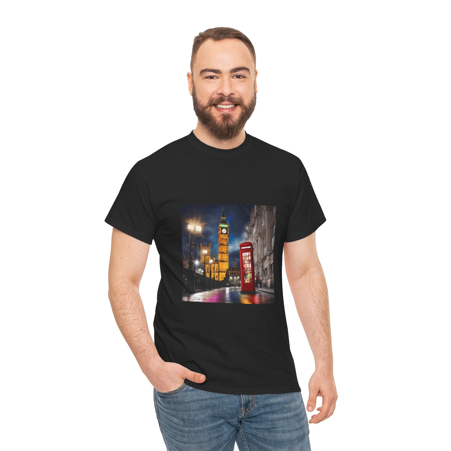 London City Big Ben, Reino Unido, Inglaterra Camisa Unisex Heavy Cotton Camiseta Marca Flashlander