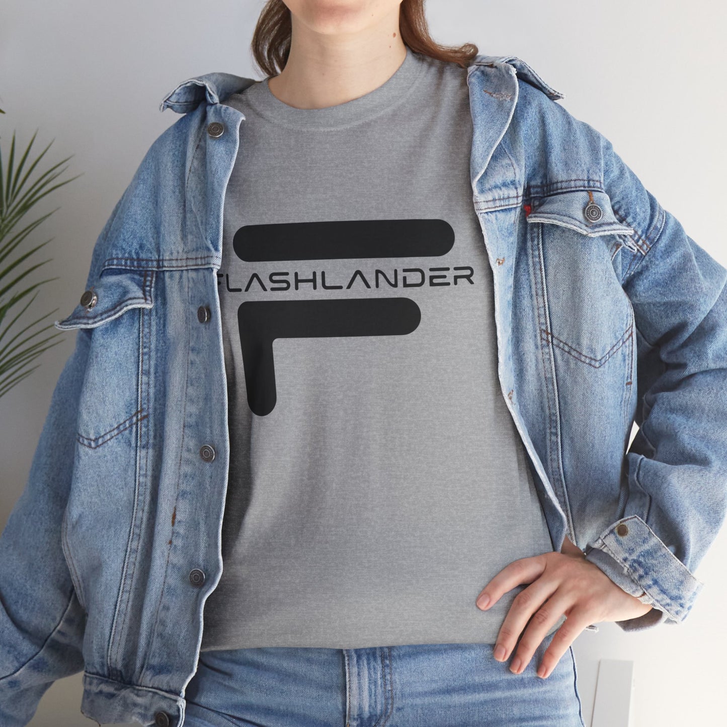 Flashlander with Iconic Crossed Logo Design Gym Shirt