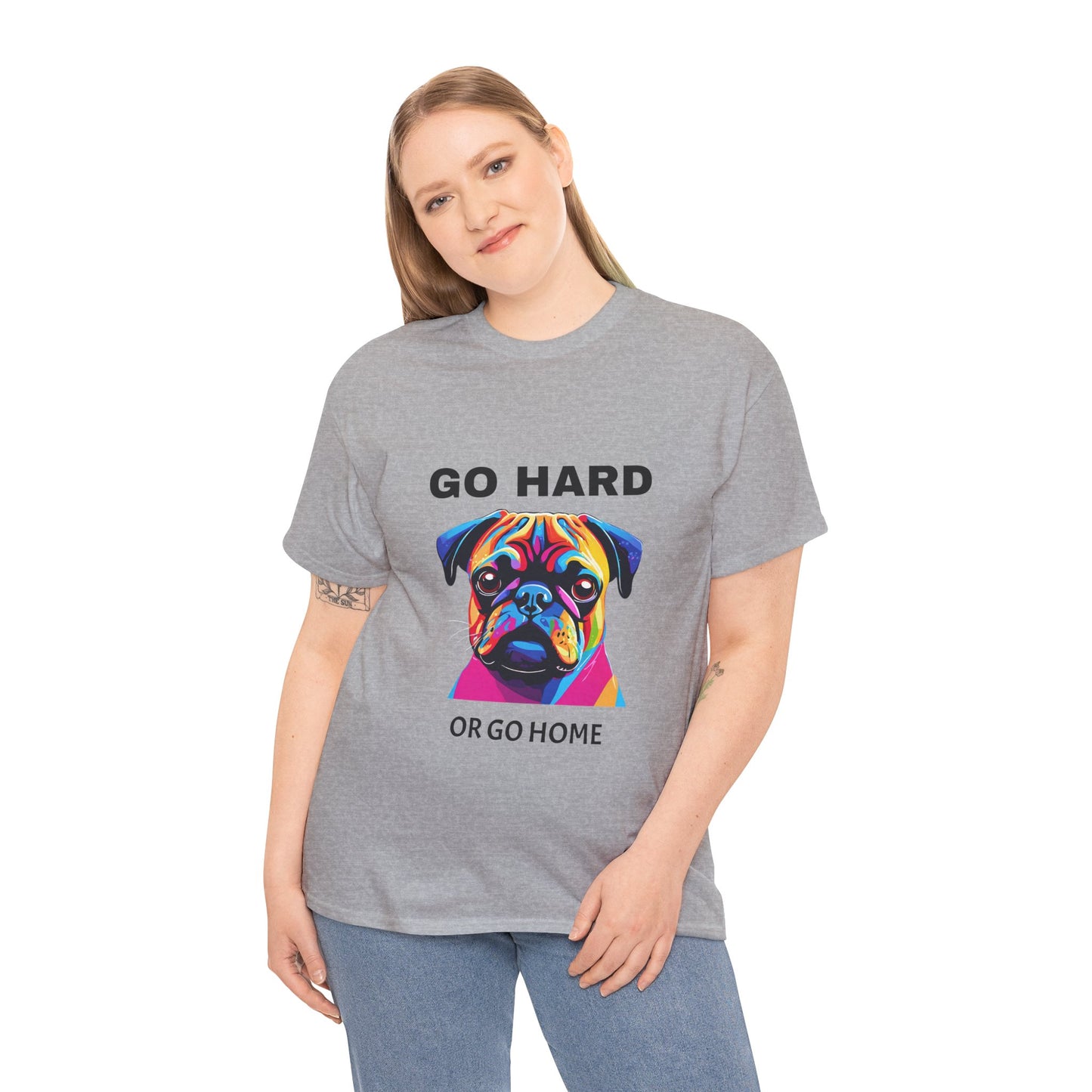 Pug Dog Pop Art  - Go Hard Or Go Home Flashlander Gym Shirt