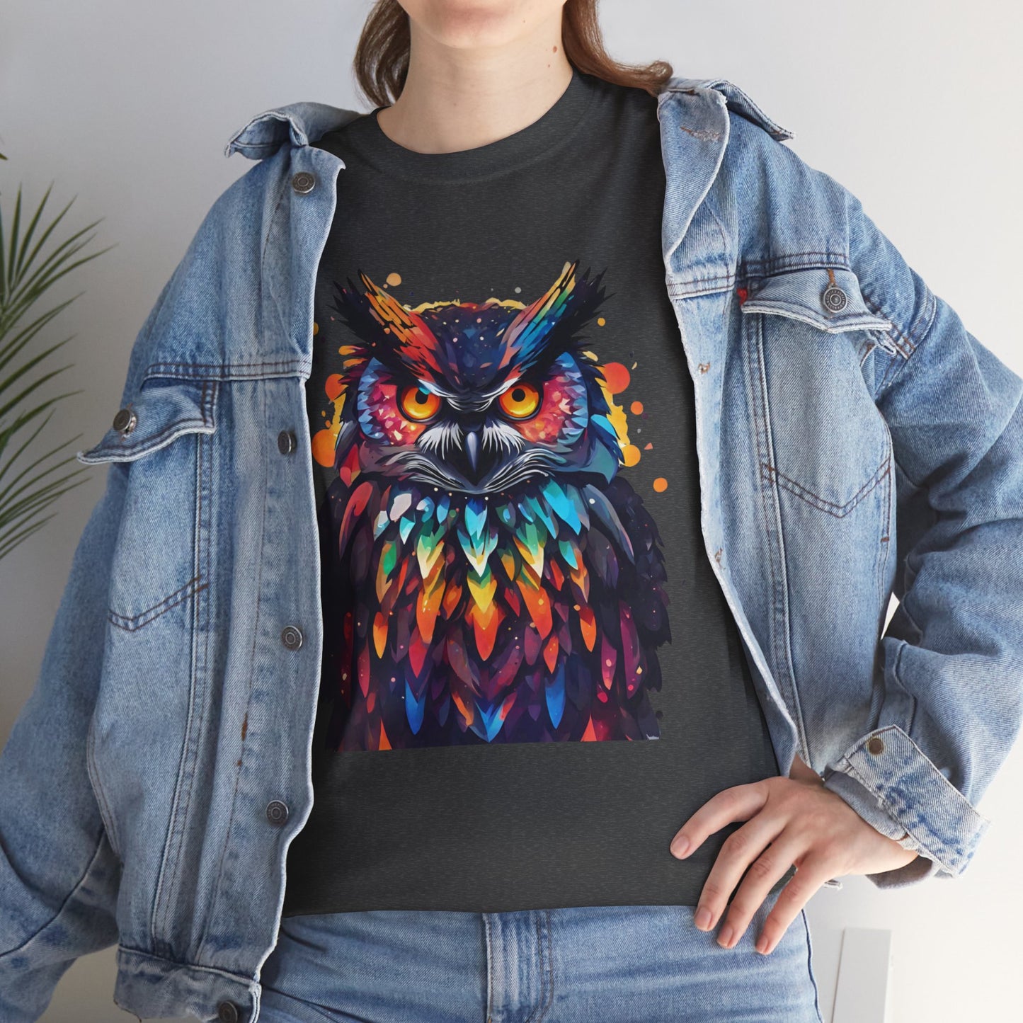 Camiseta sinfónica con plumas de búho Flashlander