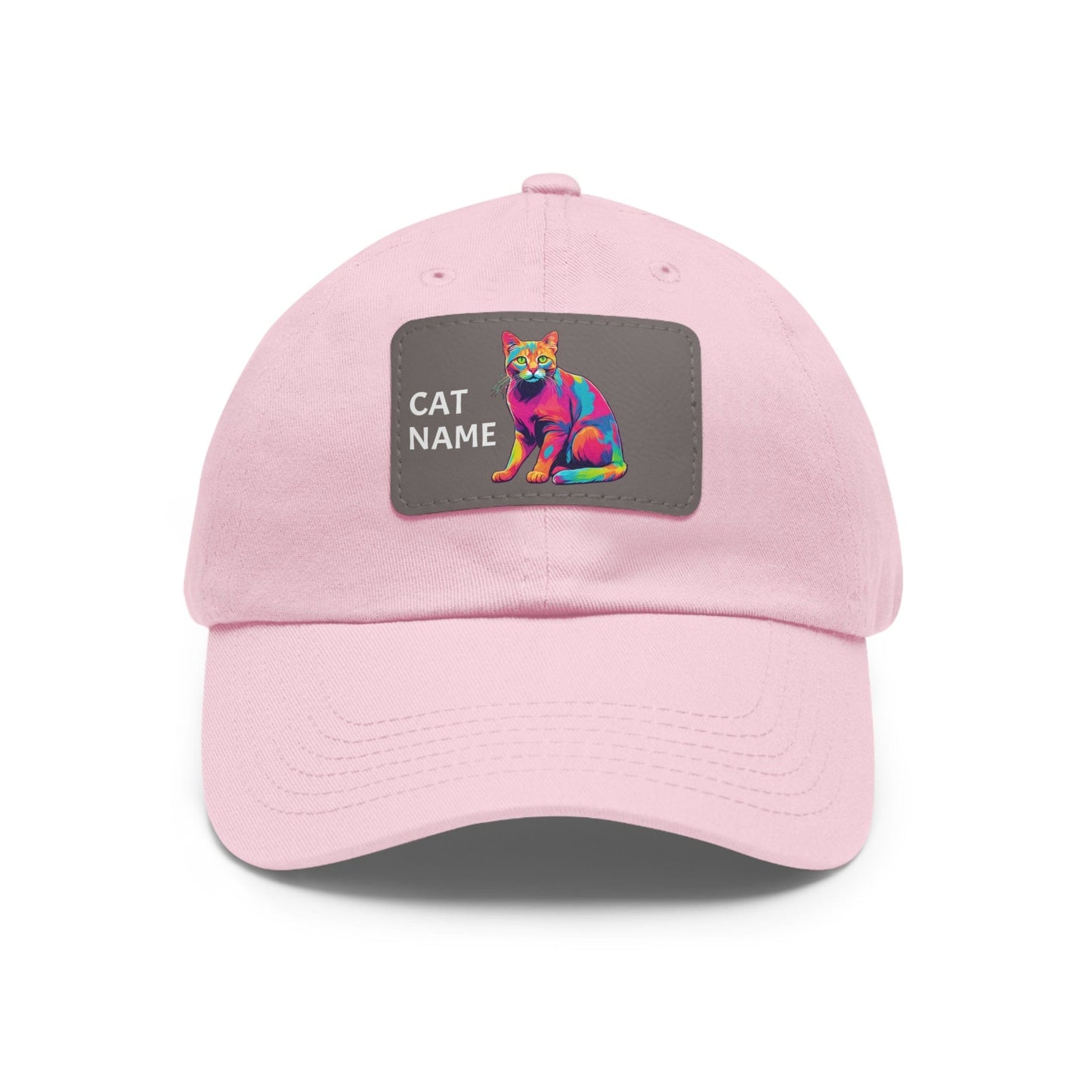 Cat Hat Sportswear Hat Cat Cap Cat Pop Art Hat Dad Hat with Patch (Rectangle) Baseball Cap Custom Hat Flashlander