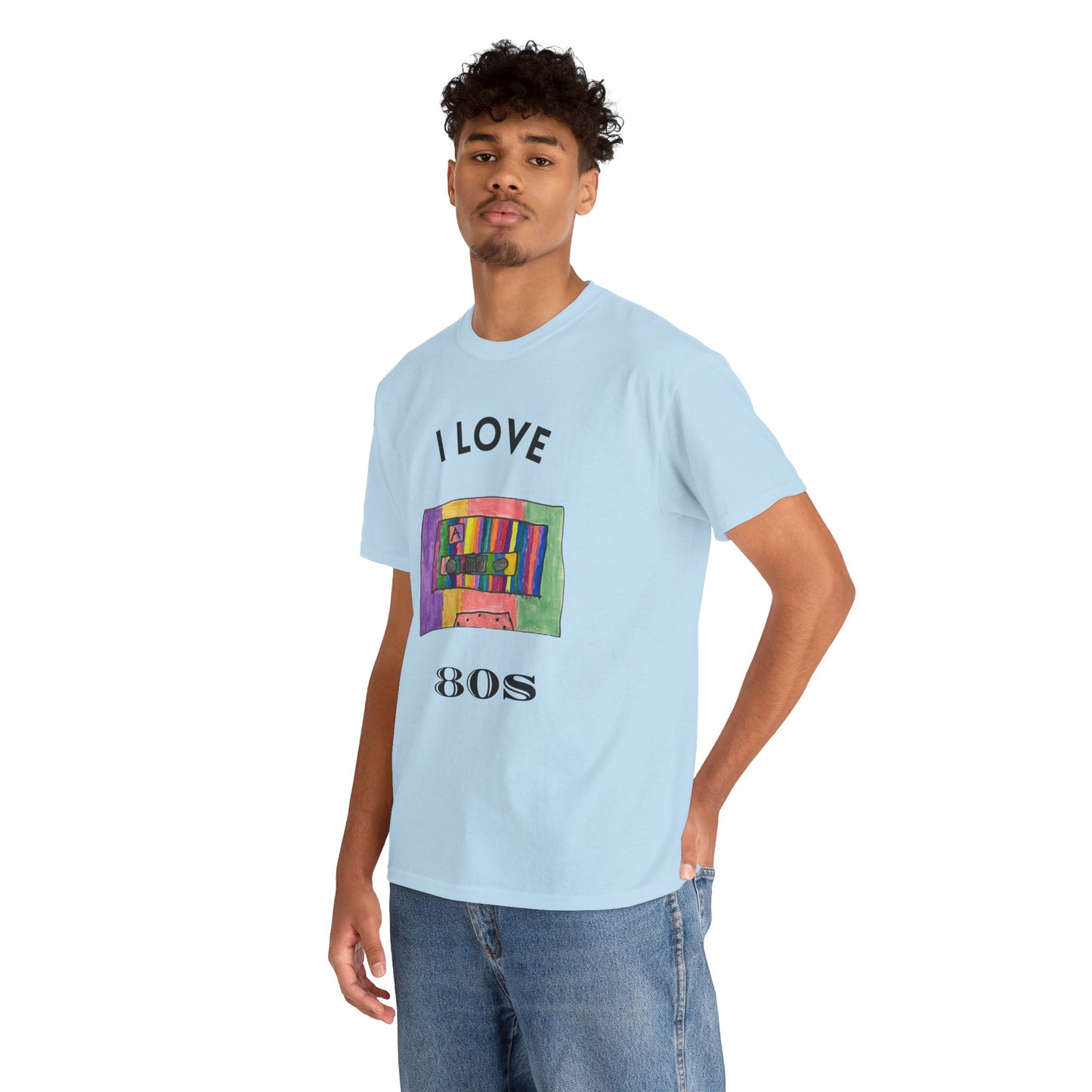 Retro Vibes Art Pop Cassette Tape I Love 80's - Flashlander Gym Shirt