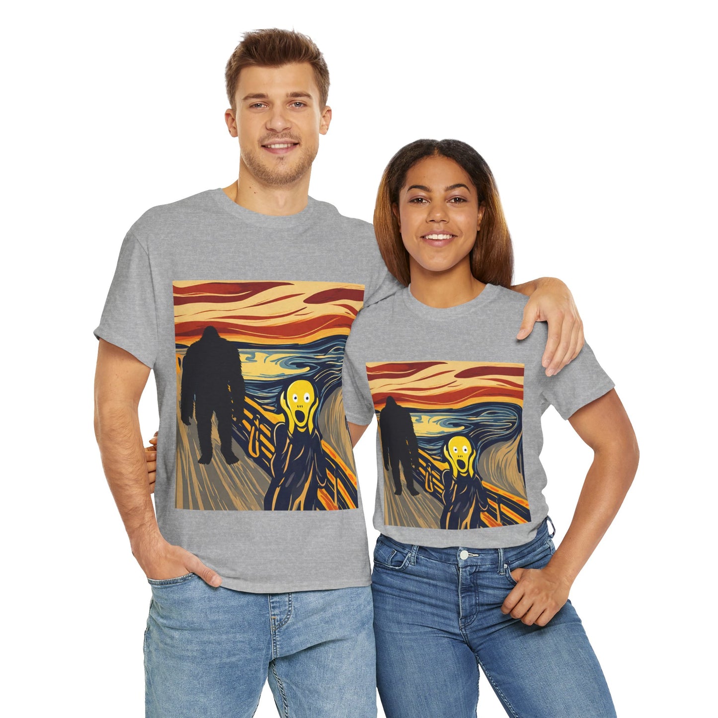 The Scream Meets Bigfoot A Startling Encounter - Flashlander Gym Shirt