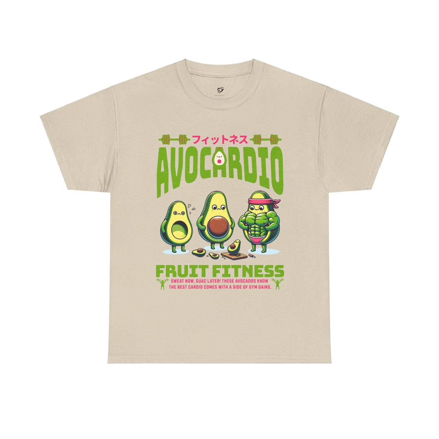 Avocardio Active Gym Shirt Avocado Fitness Graphic Tee