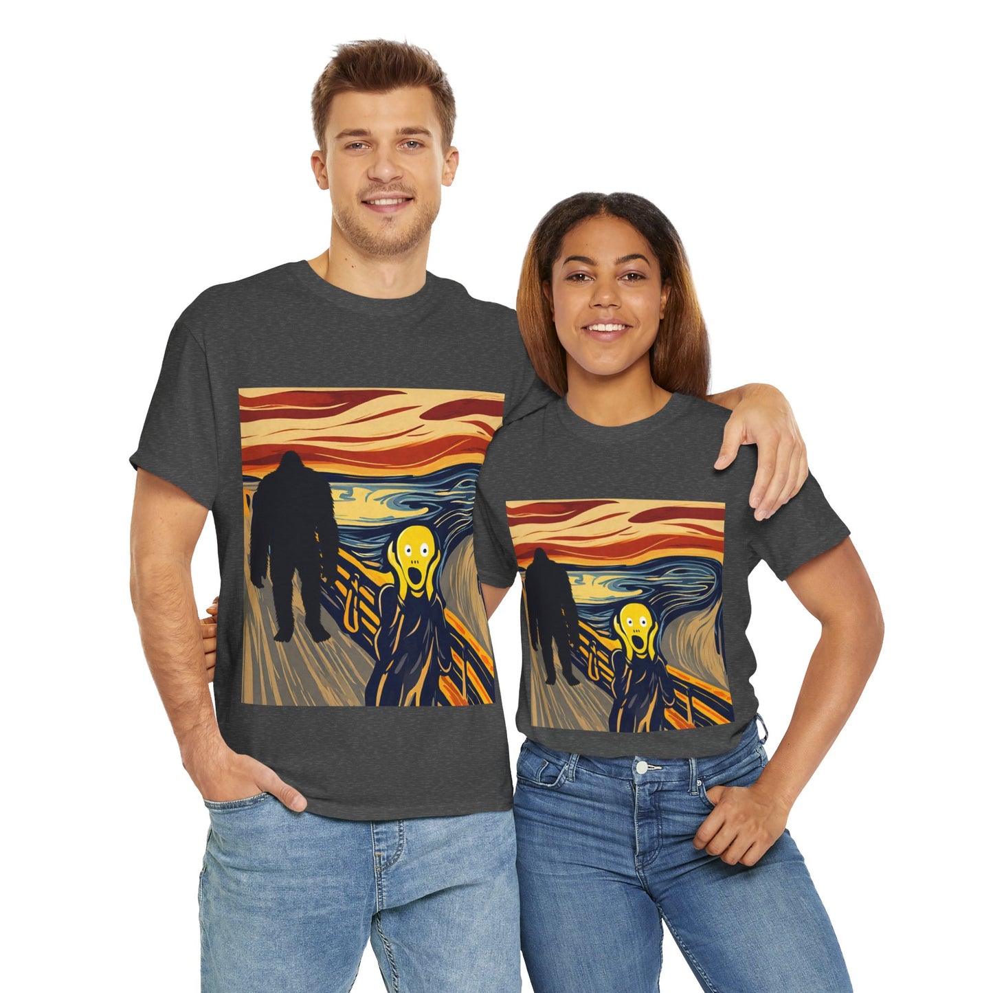 The Scream Meets Bigfoot A Startling Encounter - Flashlander Gym Shirt