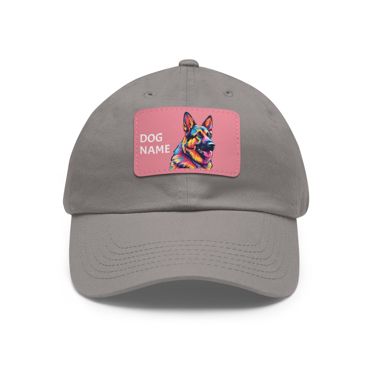 German Shepherd Dog Hat Pop Art Hat Dad Hat with Patch (Rectangle) Baseball Cap