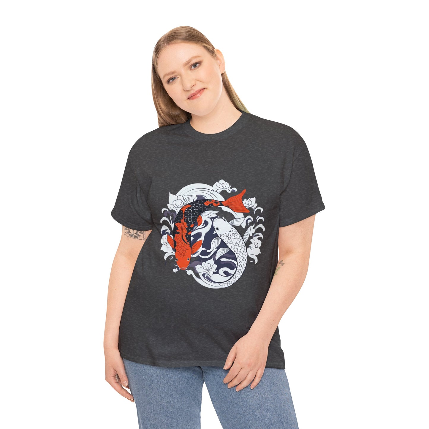 Yin Yang Japanese Koi Fish Flashlander Gym Shirt