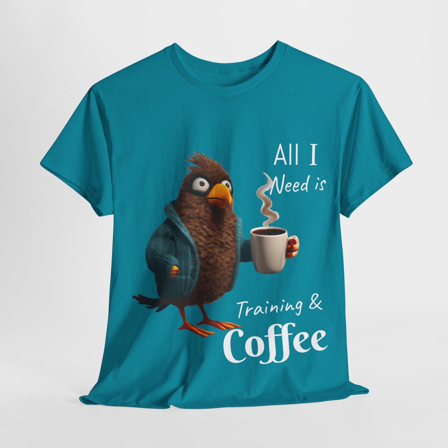 Camiseta con el mensaje "Todo lo que necesito es entrenamiento y café" - Camiseta de gimnasio Flashlander