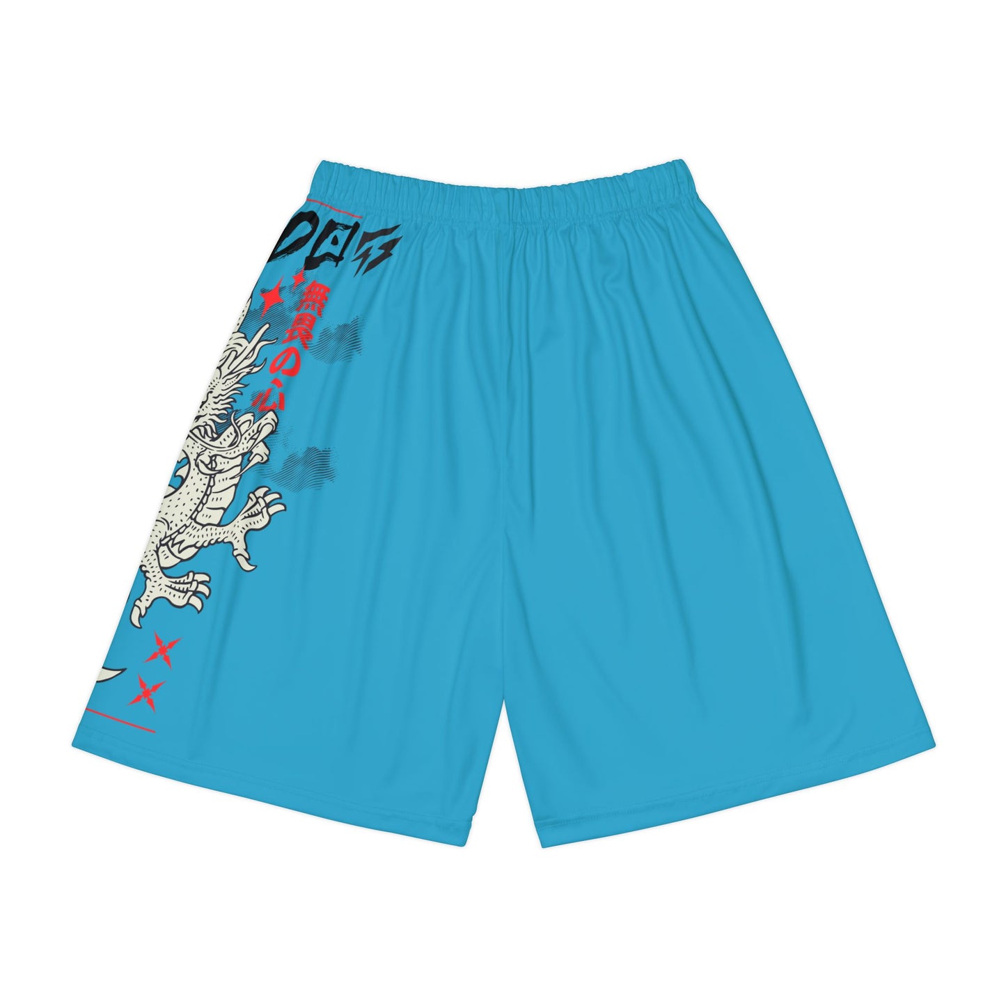 Japanese Dragon Bushido - Flashlander ALG Performance Men’s Gym Shorts (AOP) Turquoise