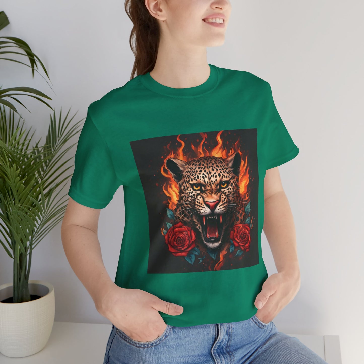 Leopard Flames Flashlander Gym Shirt