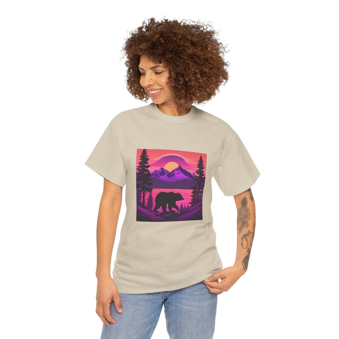 T-shirt graphique Bear Majestic Sunset Flashlander