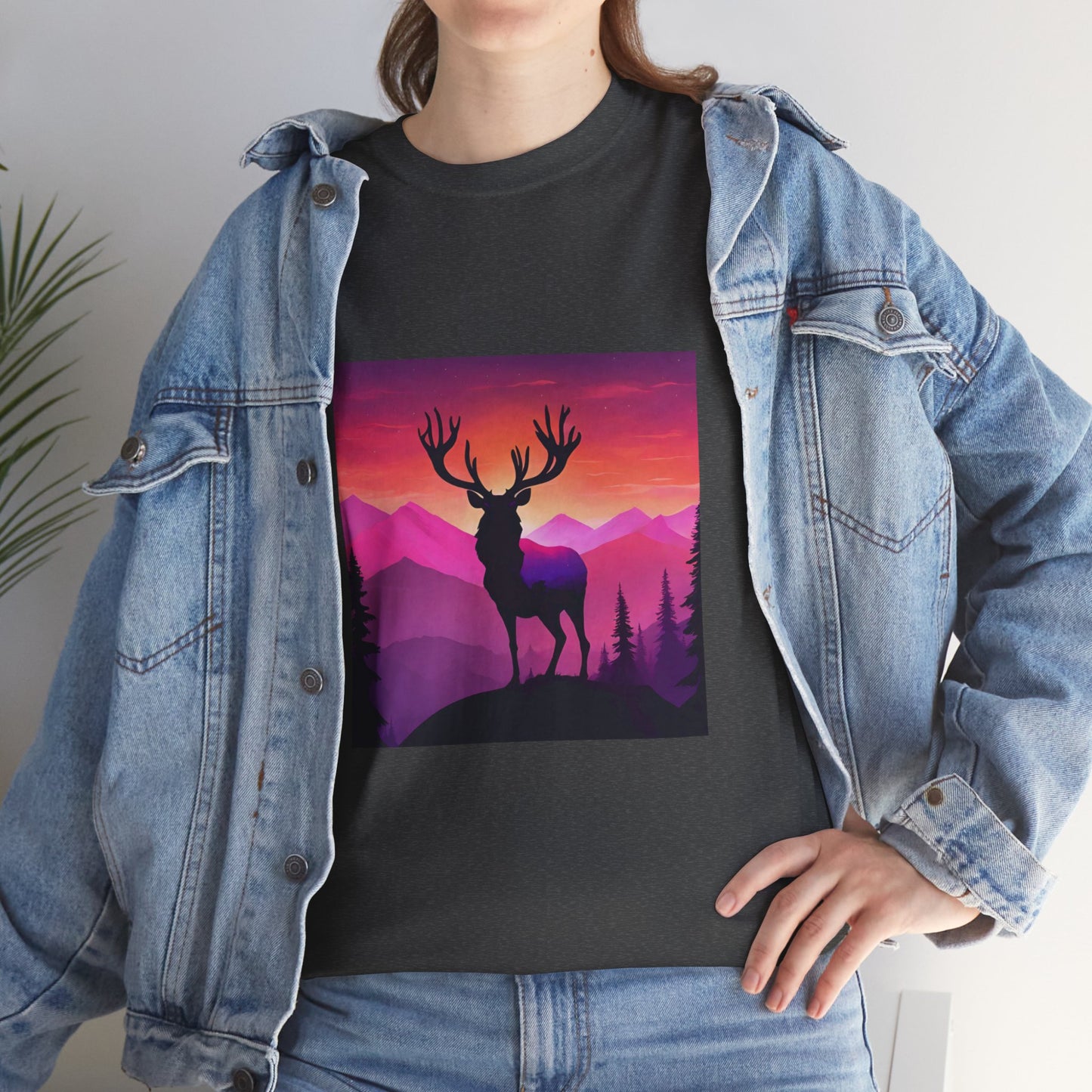 Deer Majestic Sunset Flashlander Gym Shirt