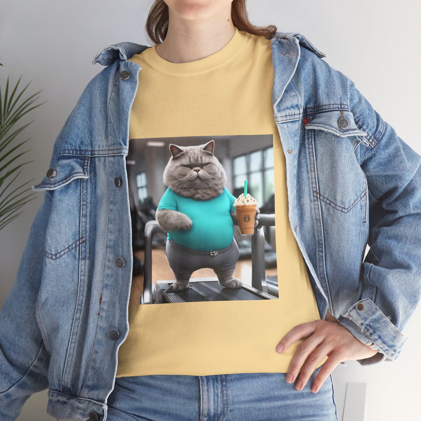 Funny Fat Cat On The Treadmill - Flashlander Gym Shirt