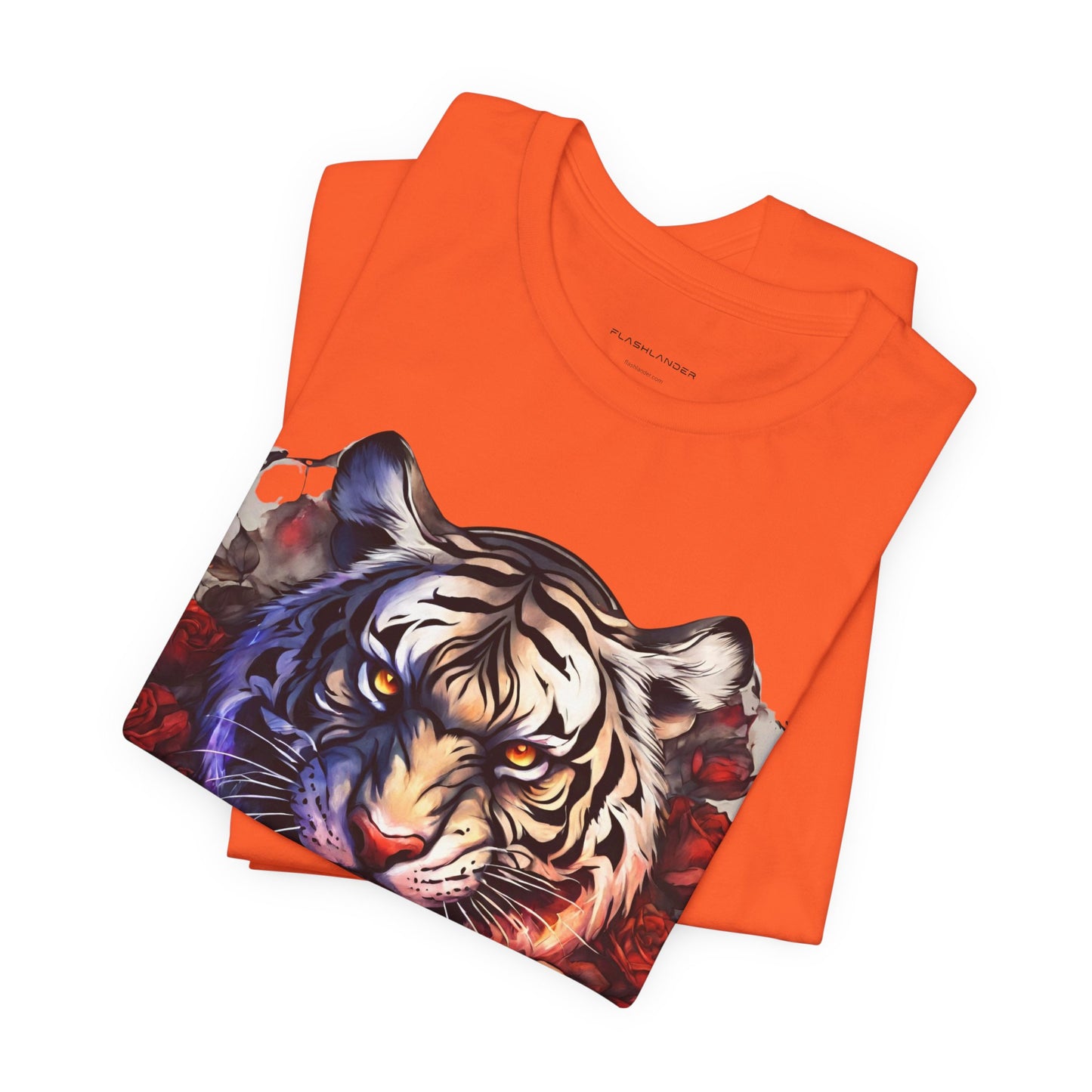 White Tiger Flames Flashlander Gym Shirt