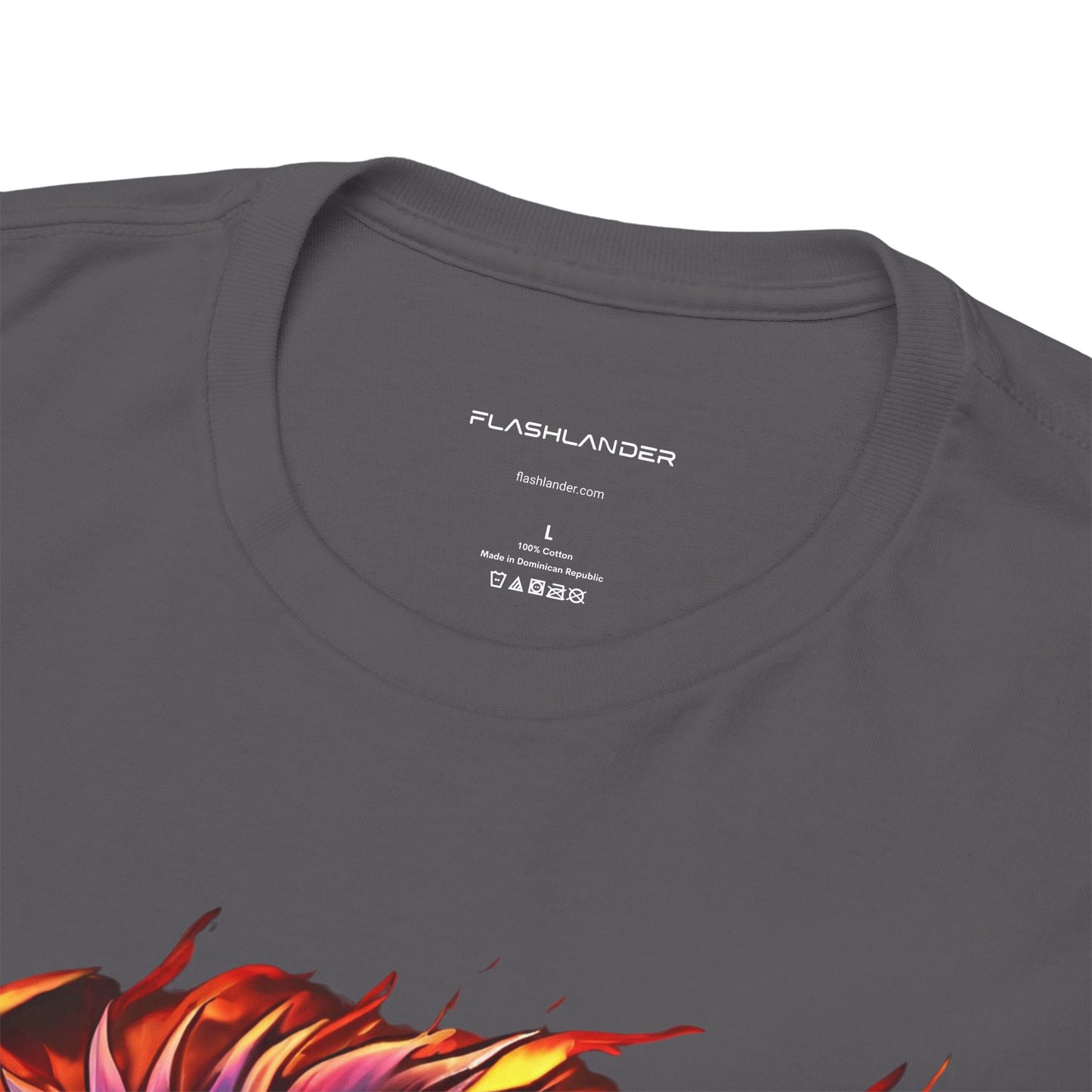 Lion Flames and Roses T-Shirt Flashlander