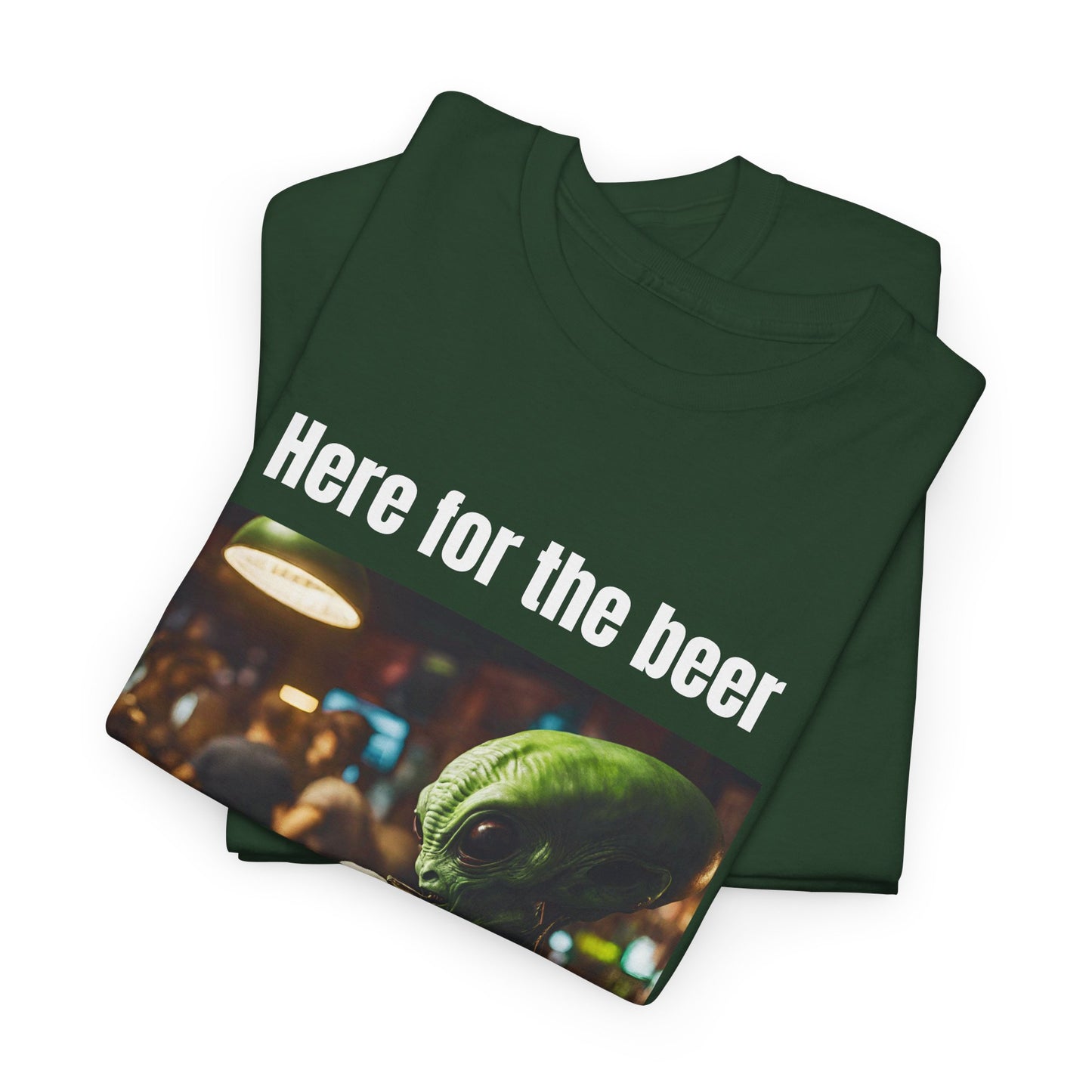 Ici pour la bière, les gains peuvent attendre ! T-shirt de sport Alien Flashlander