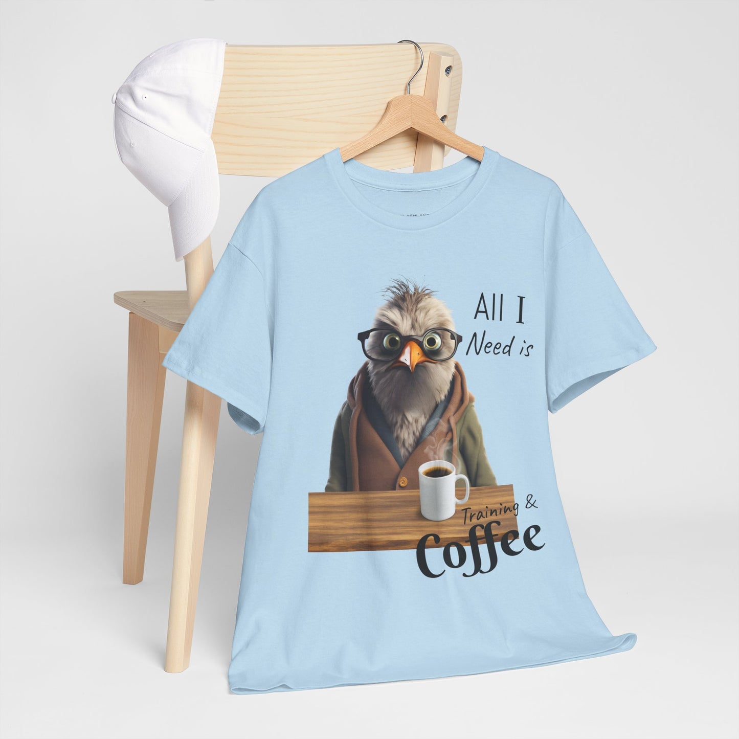 Tout ce dont j'ai besoin, c'est d'une formation et d'un café - T-shirt drôle d'oiseau - Flashlander Gym Shirt