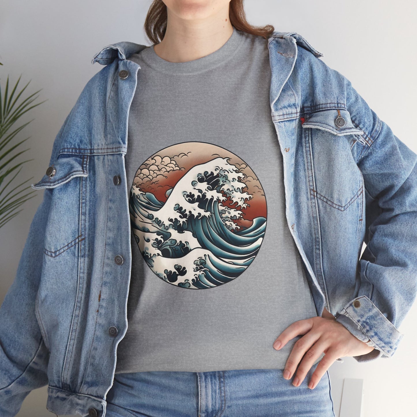 Japanese Sea Waves with Custom Japanese Name - Flashlander Gym Shirt