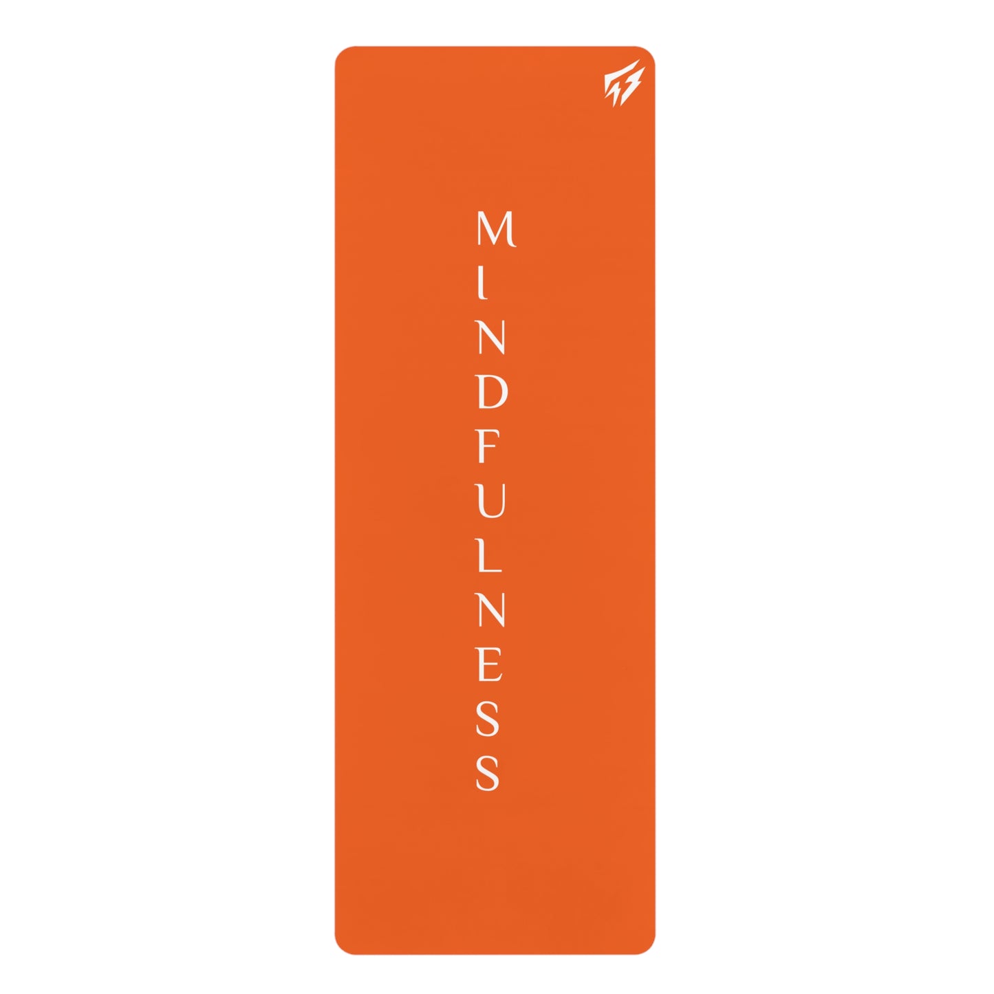 Flashlander Mindfulness Rubber Yoga Mat Orange Custom Personalize