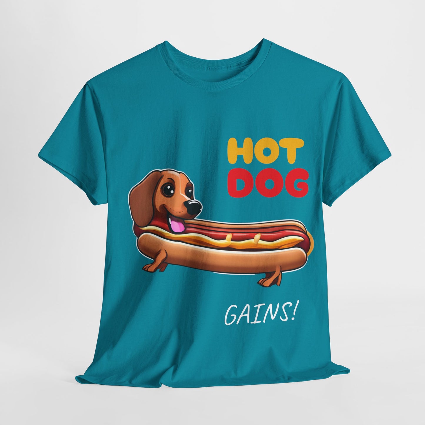 Hot Dog Gains Dachshund Dog - Flashlander Gym Shirt