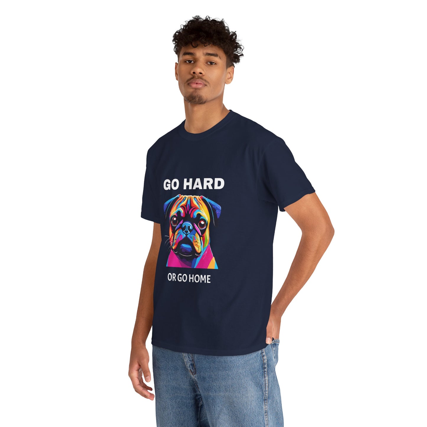 Pug Dog Pop Art  - Go Hard Or Go Home Flashlander Gym Shirt