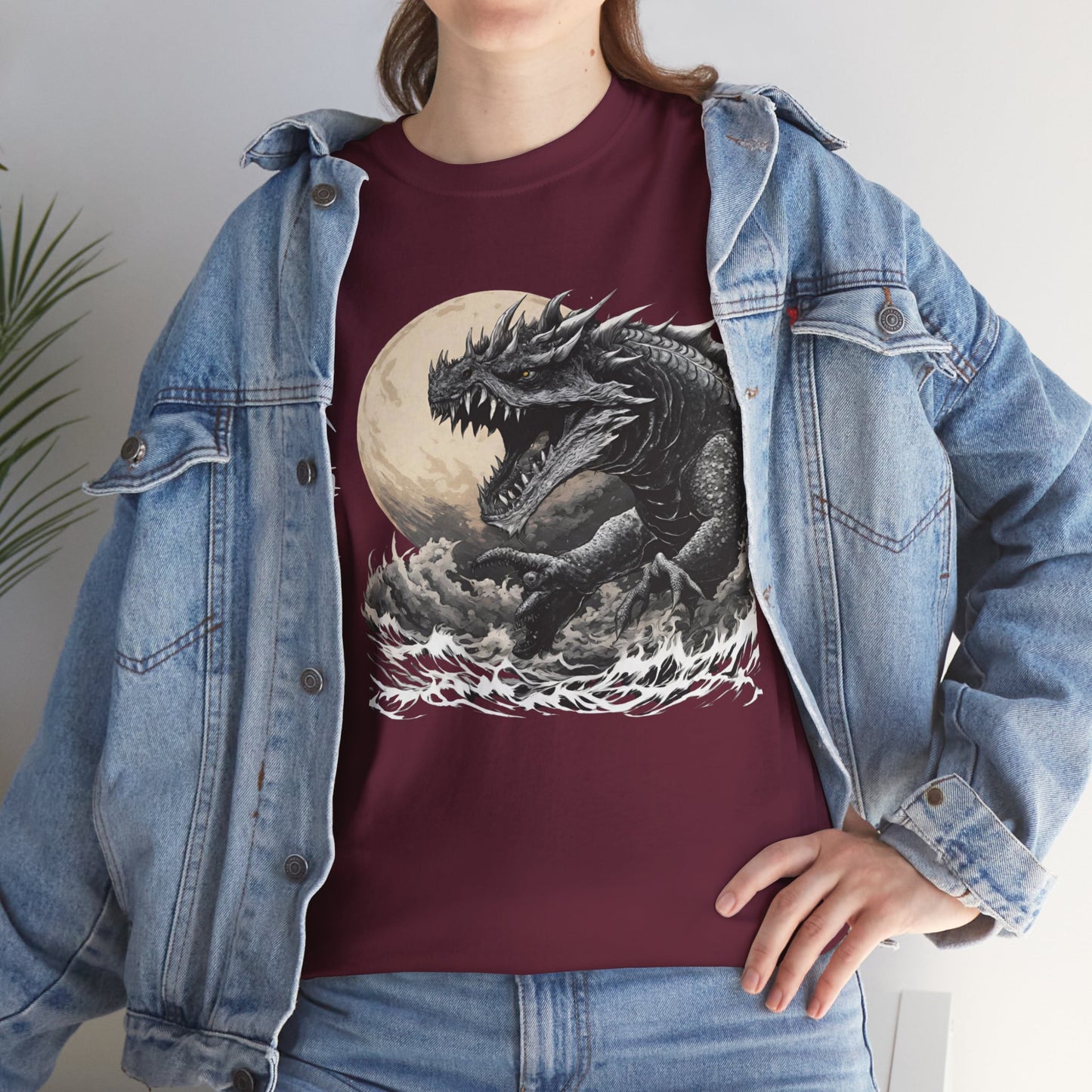 T-shirt de sport Flashlander, le monstre marin Kraken émerge, menace au clair de lune