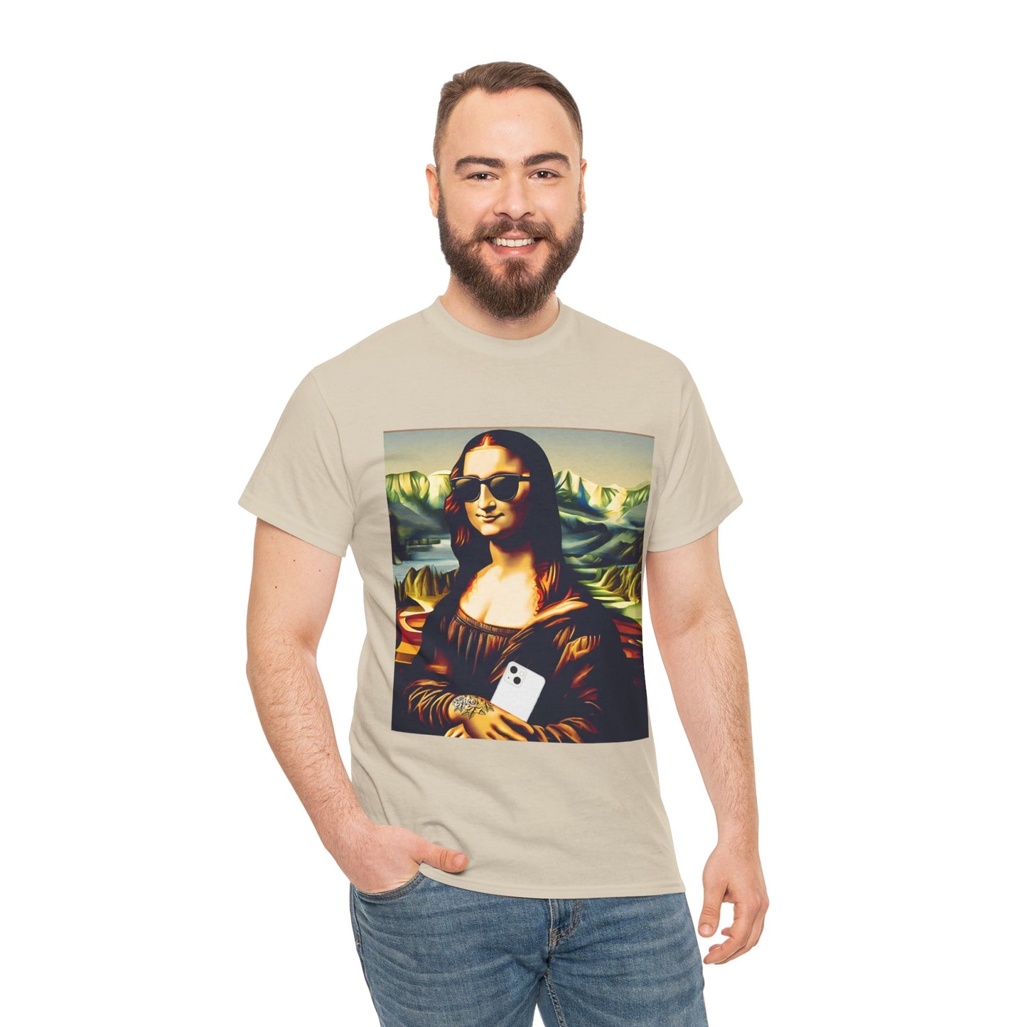 Camiseta deportiva de Flashlander: Mona Lisa moderna y divertida 