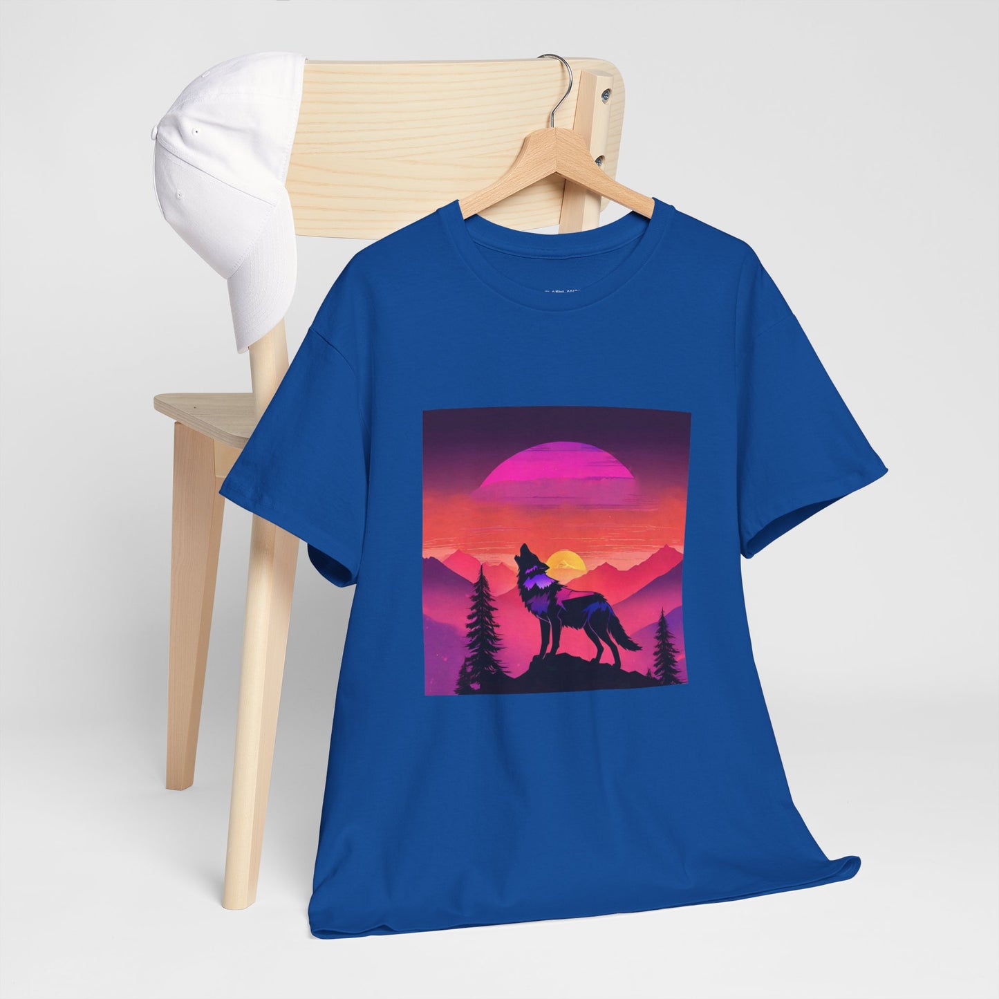 Wolf Majestic Sunset Gaphic Tee Flashlander