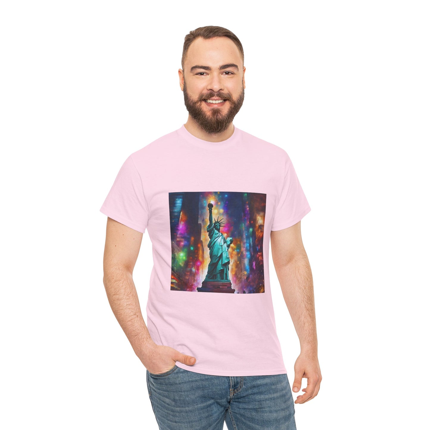 The Statue of Liberty in the Heart of New York Graphic Tee Flashlander