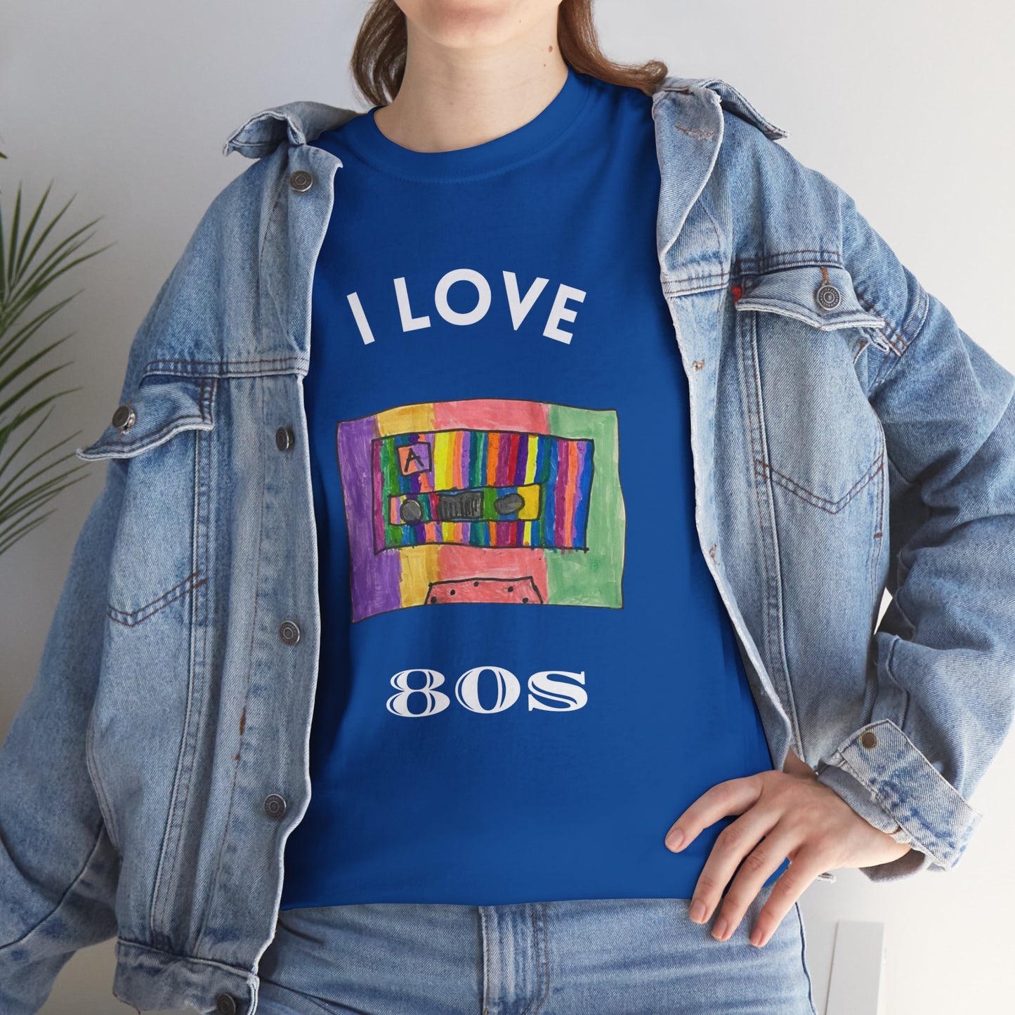 Retro Vibes Art Pop Cassette Tape I Love 80's - Flashlander Gym Shirt