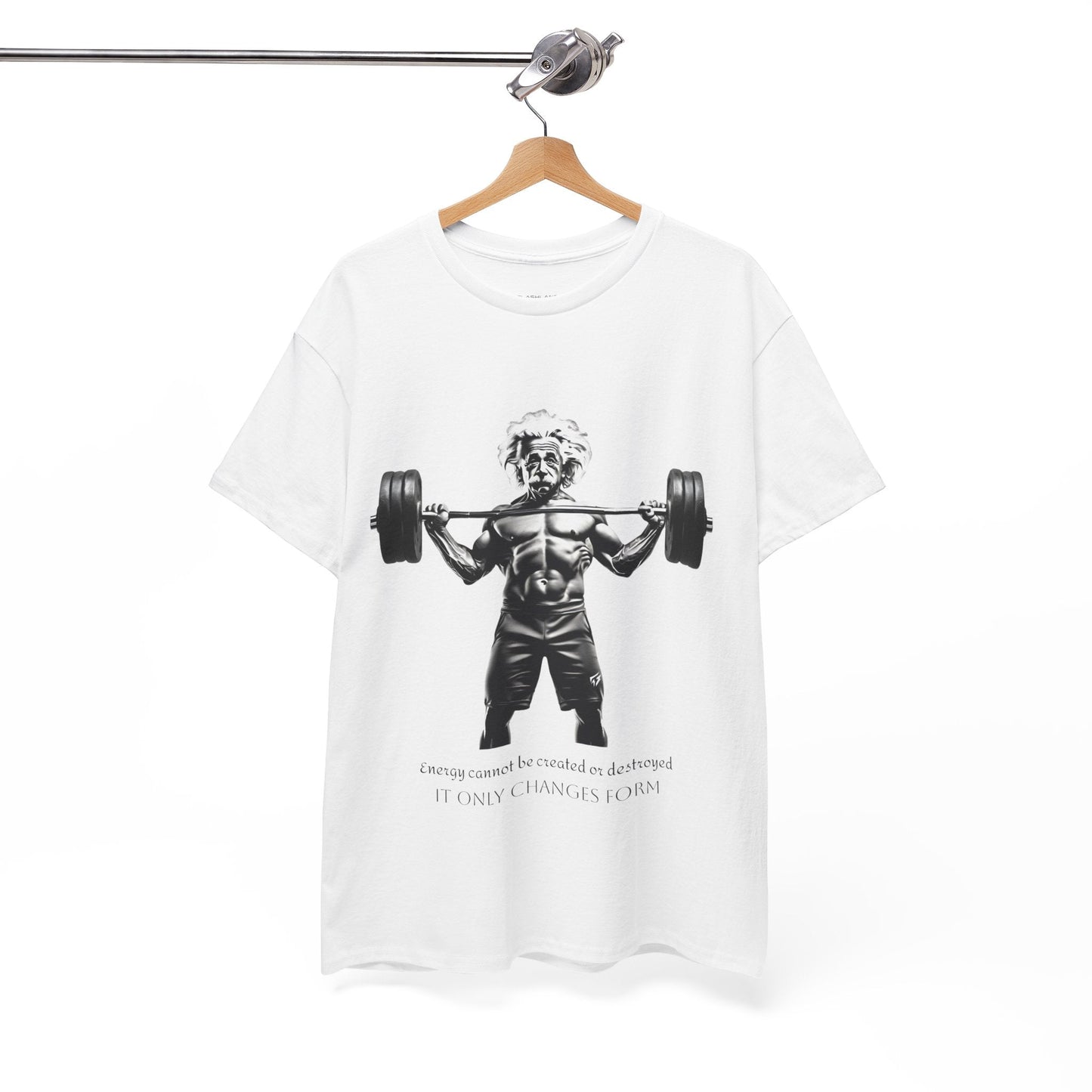 Camiseta de culturista Albert Einstein: la energía de Flashlander no se puede crear ni destruir, solo cambia de forma. Camiseta gráfica con cita