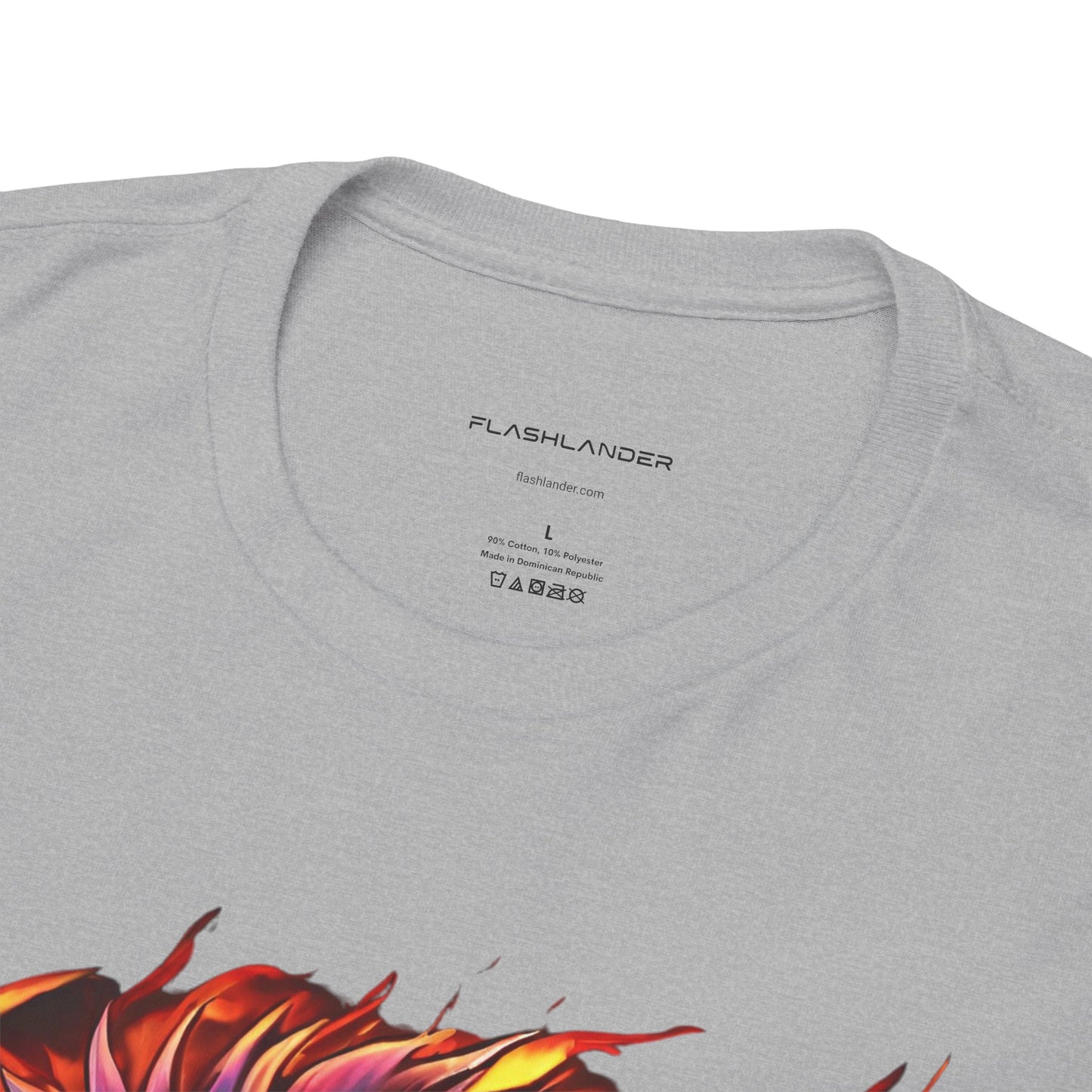 Lion Flames and Roses T-Shirt Flashlander