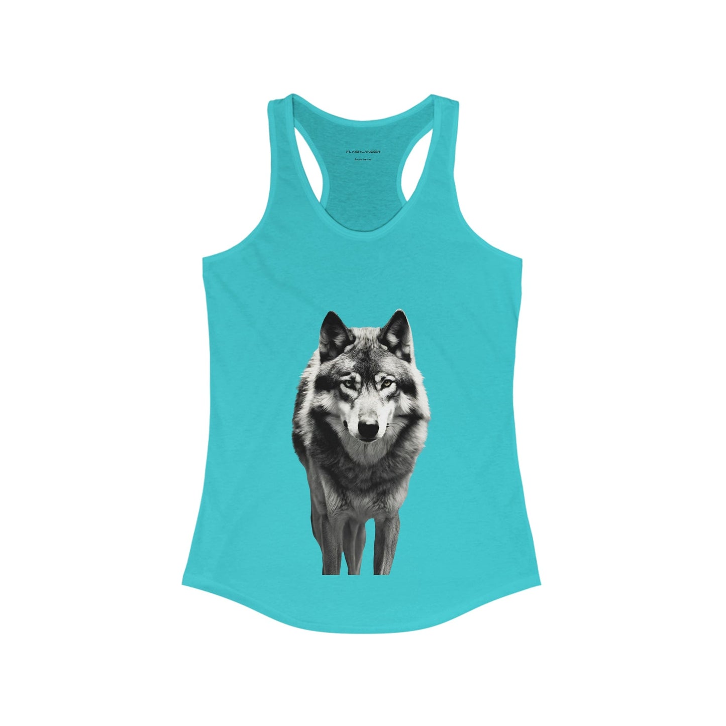 Flashlander Wolf Camiseta sin mangas con espalda cruzada ideal para mujer